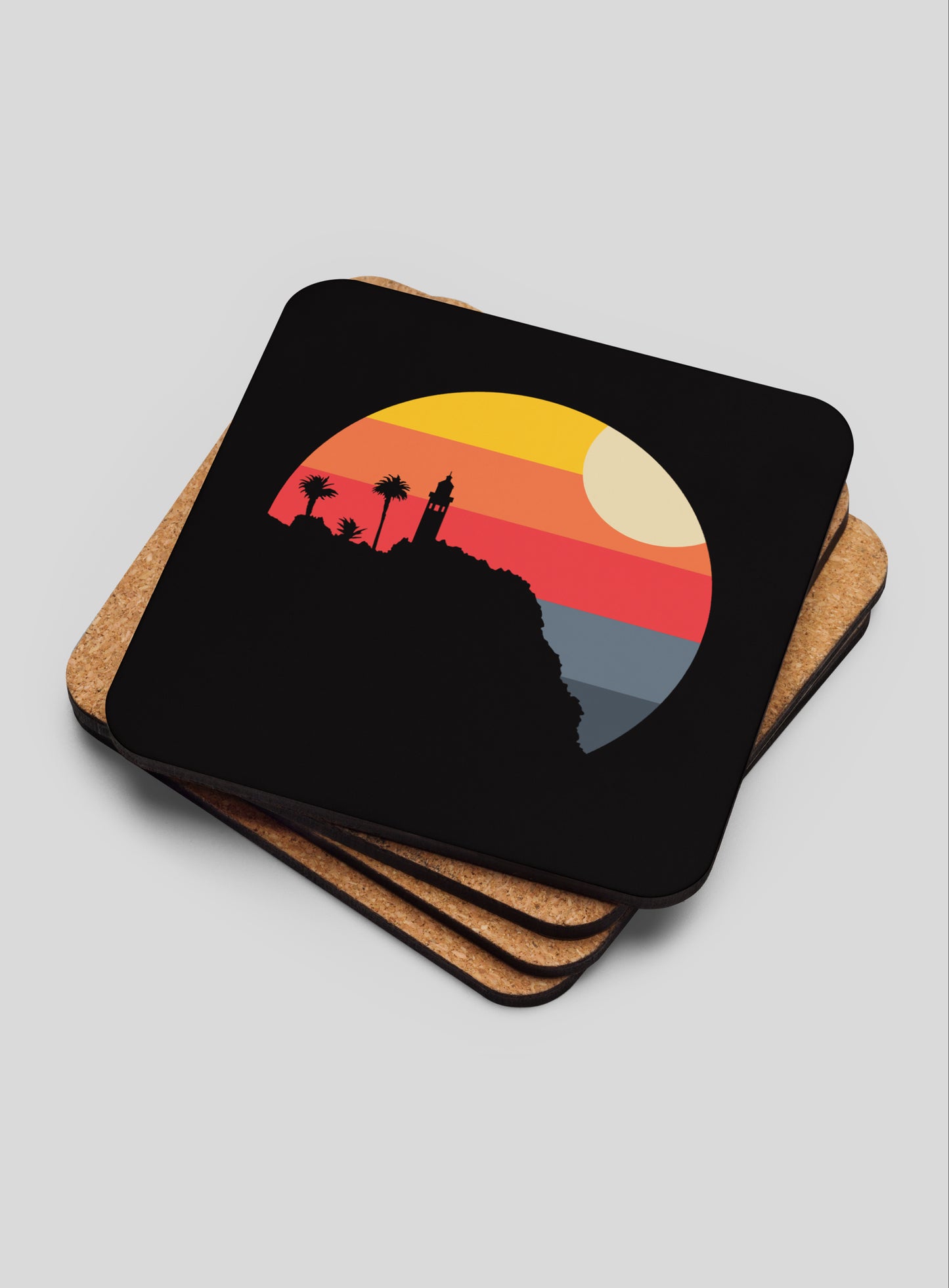 Collectible Palos Verdes Cork-Back Coasters - Gen 1: 4 Pack