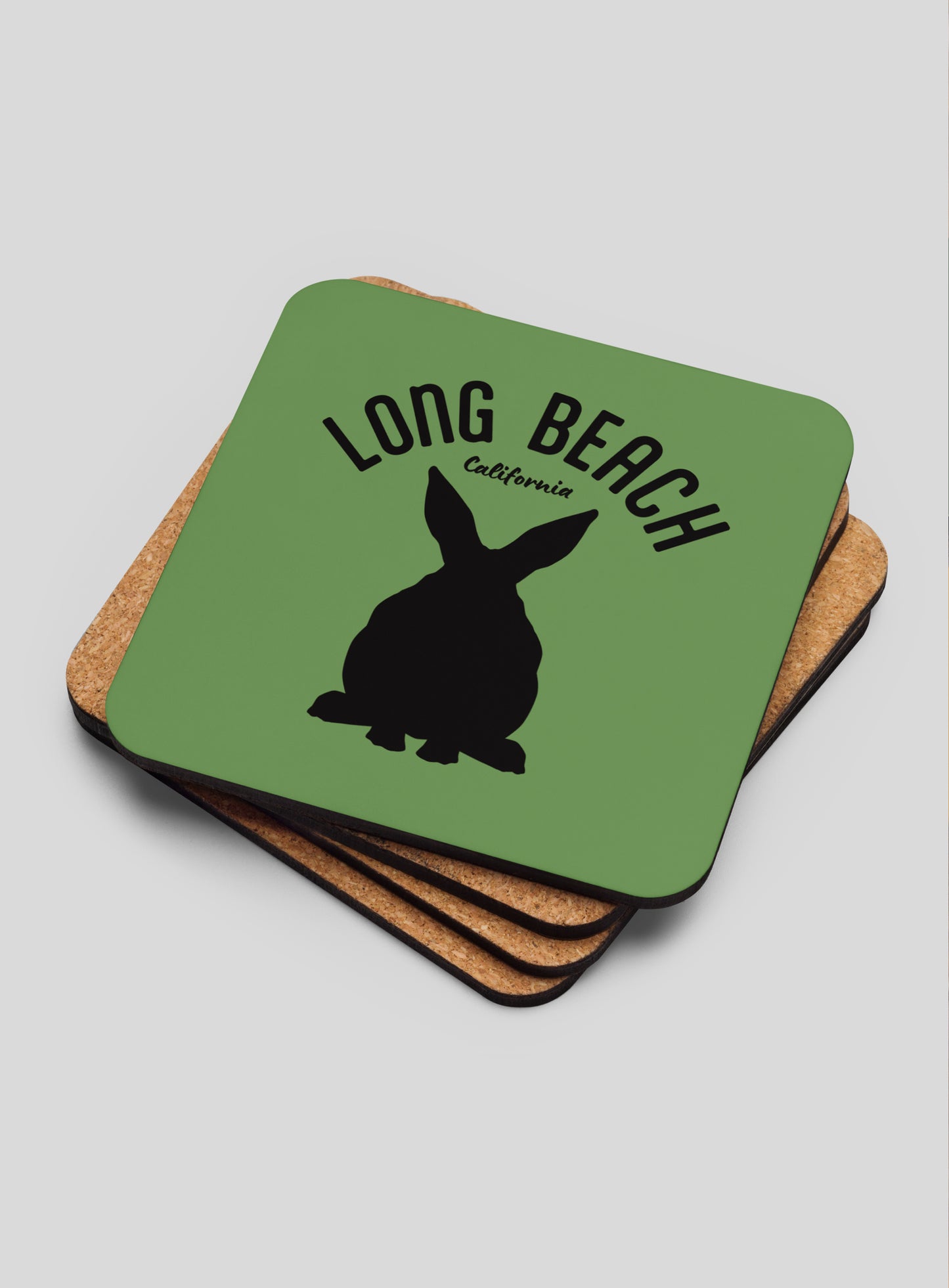 Collectible Long Beach Cork-Back Coasters - Gen 1: 4 Pack