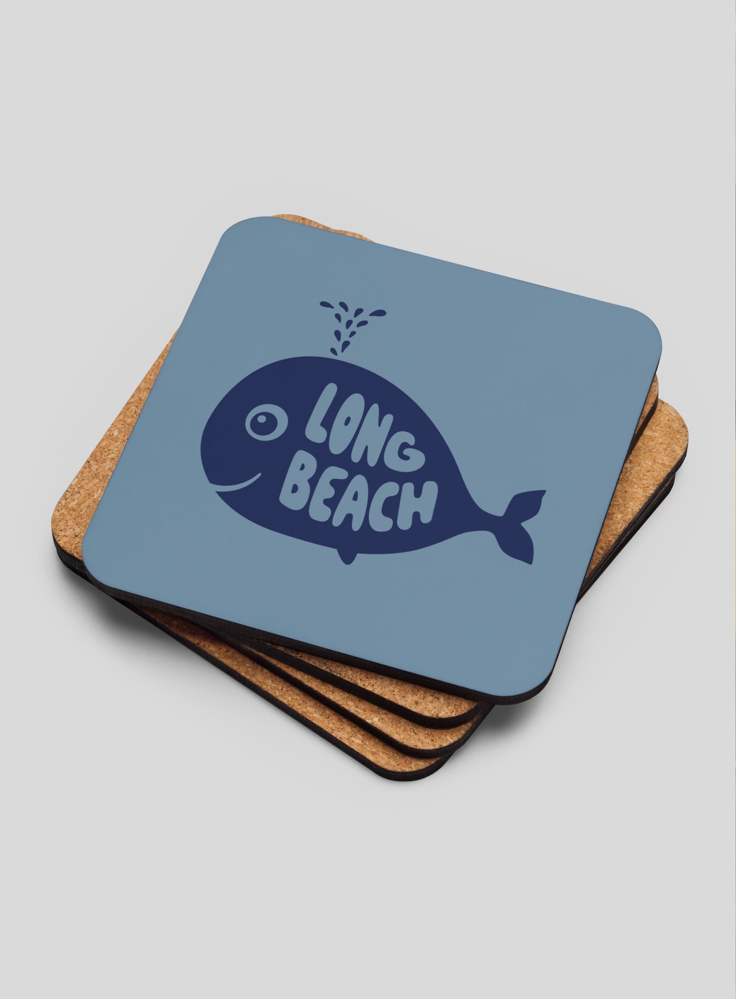 Collectible Long Beach Cork-Back Coasters - Gen 1: 4 Pack