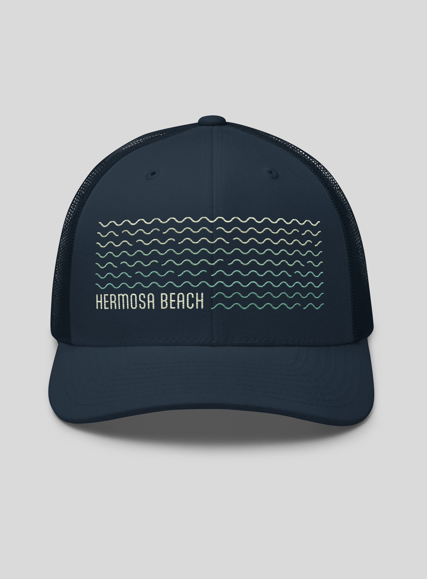 Hermosa Beach Vibes Trucker Hat - Navy/Navy