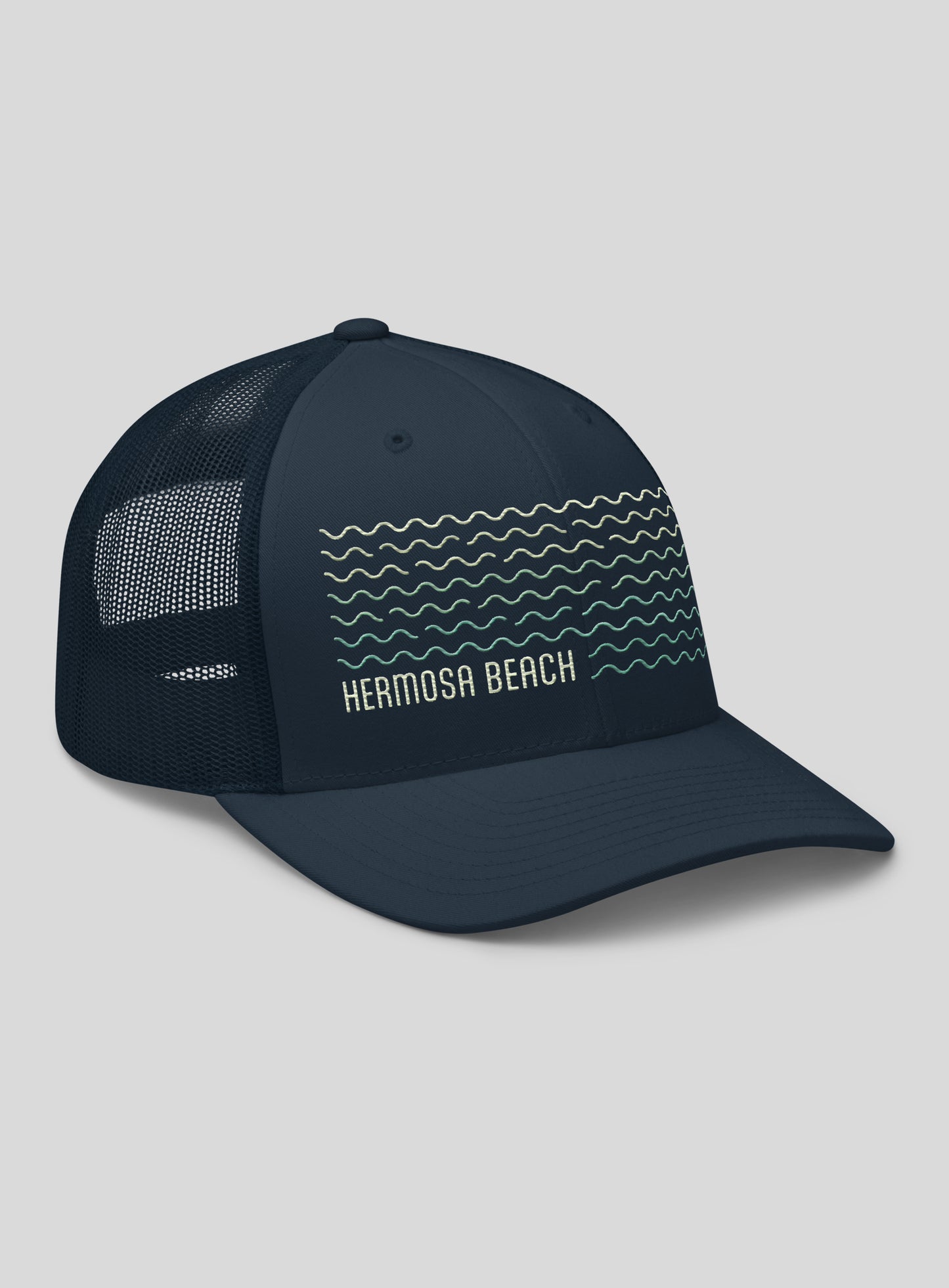 Hermosa Beach Vibes Trucker Hat - Navy/Navy