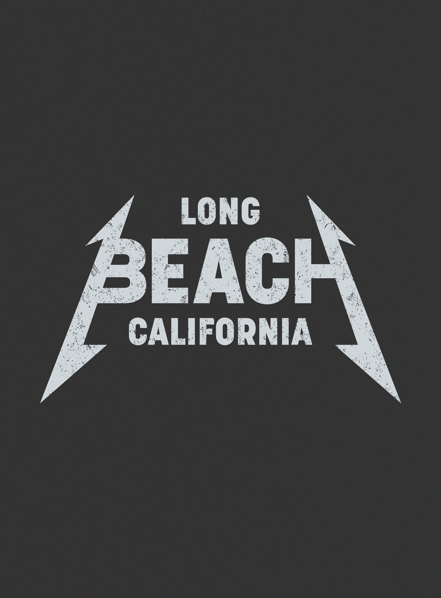 Unisex: Long Beach Rocks Tee - Dark Grey Heather