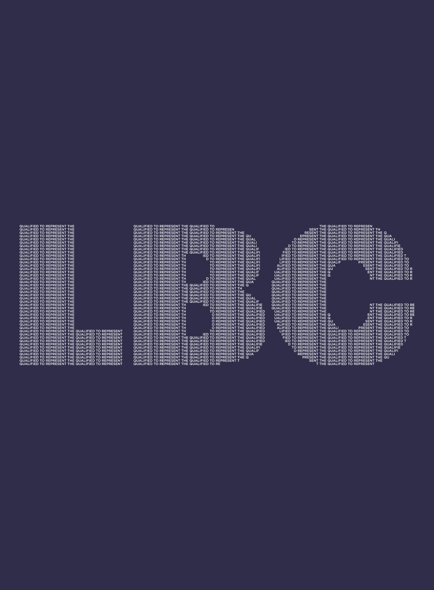 Unisex: Qualified to Represent the LBC Tee - Heather Midnight Navy