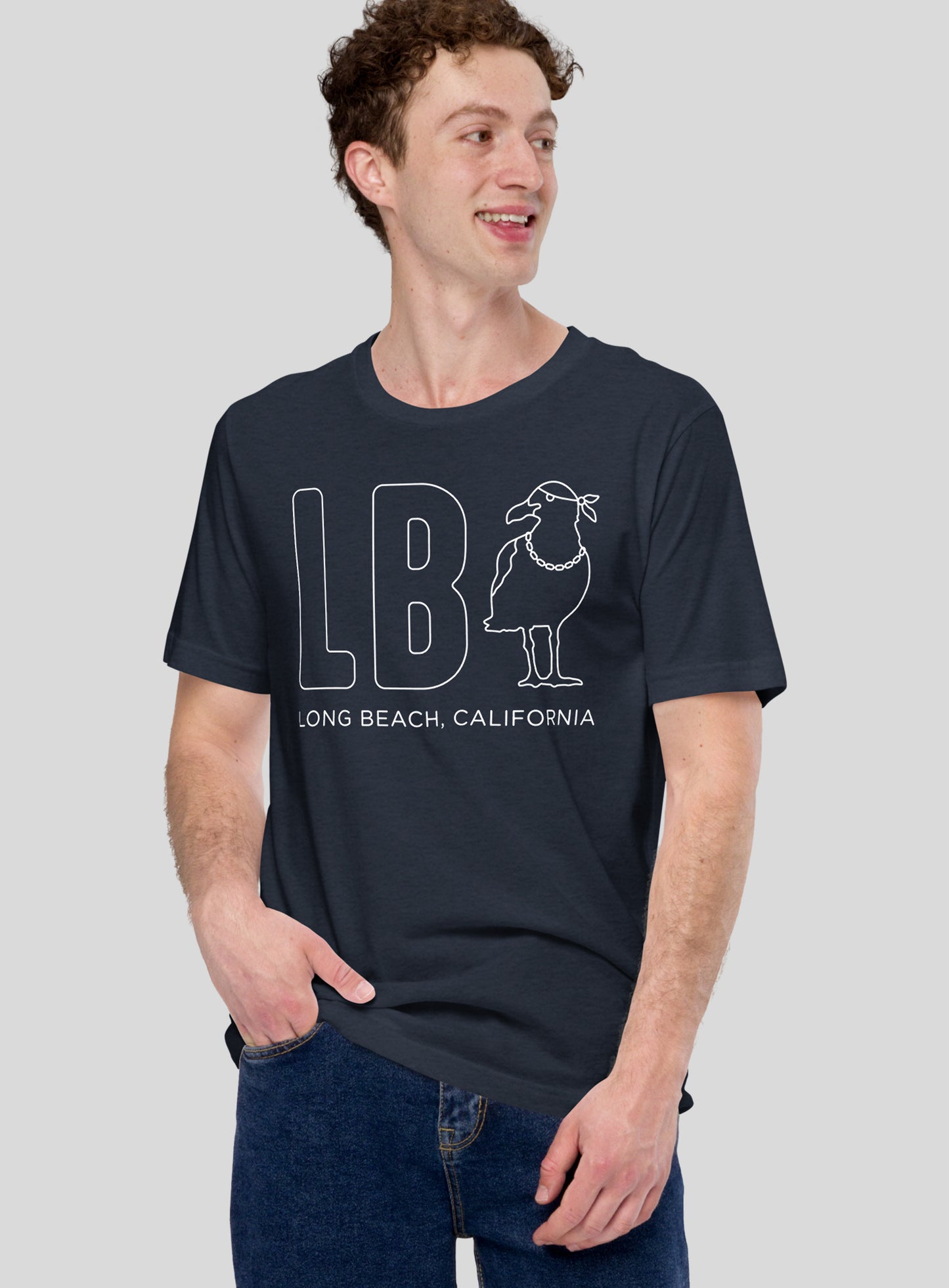 Unisex: LB C-Gull Tee - Heather Navy