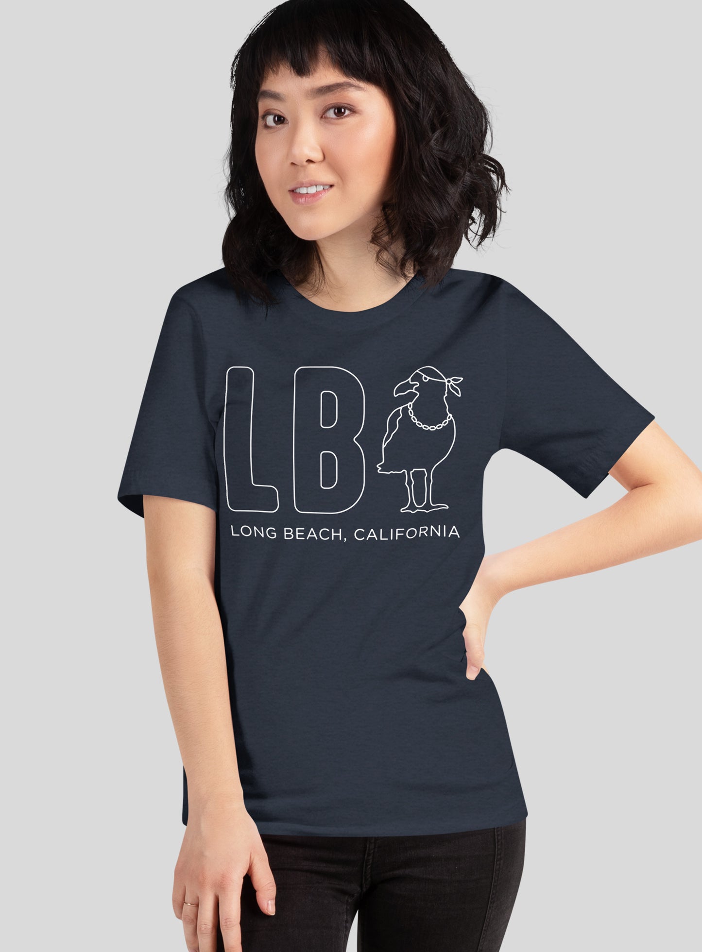 Unisex: LB C-Gull Tee - Heather Navy