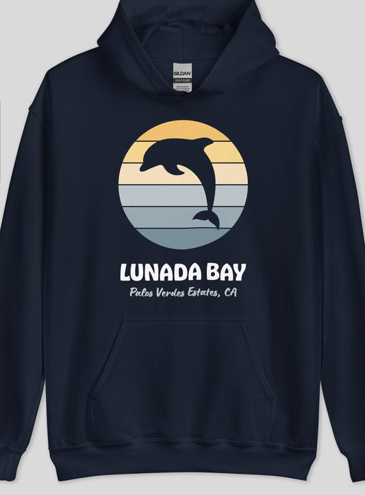 Unisex: Lunada Bay Sunset Pullover Hoodie - Navy