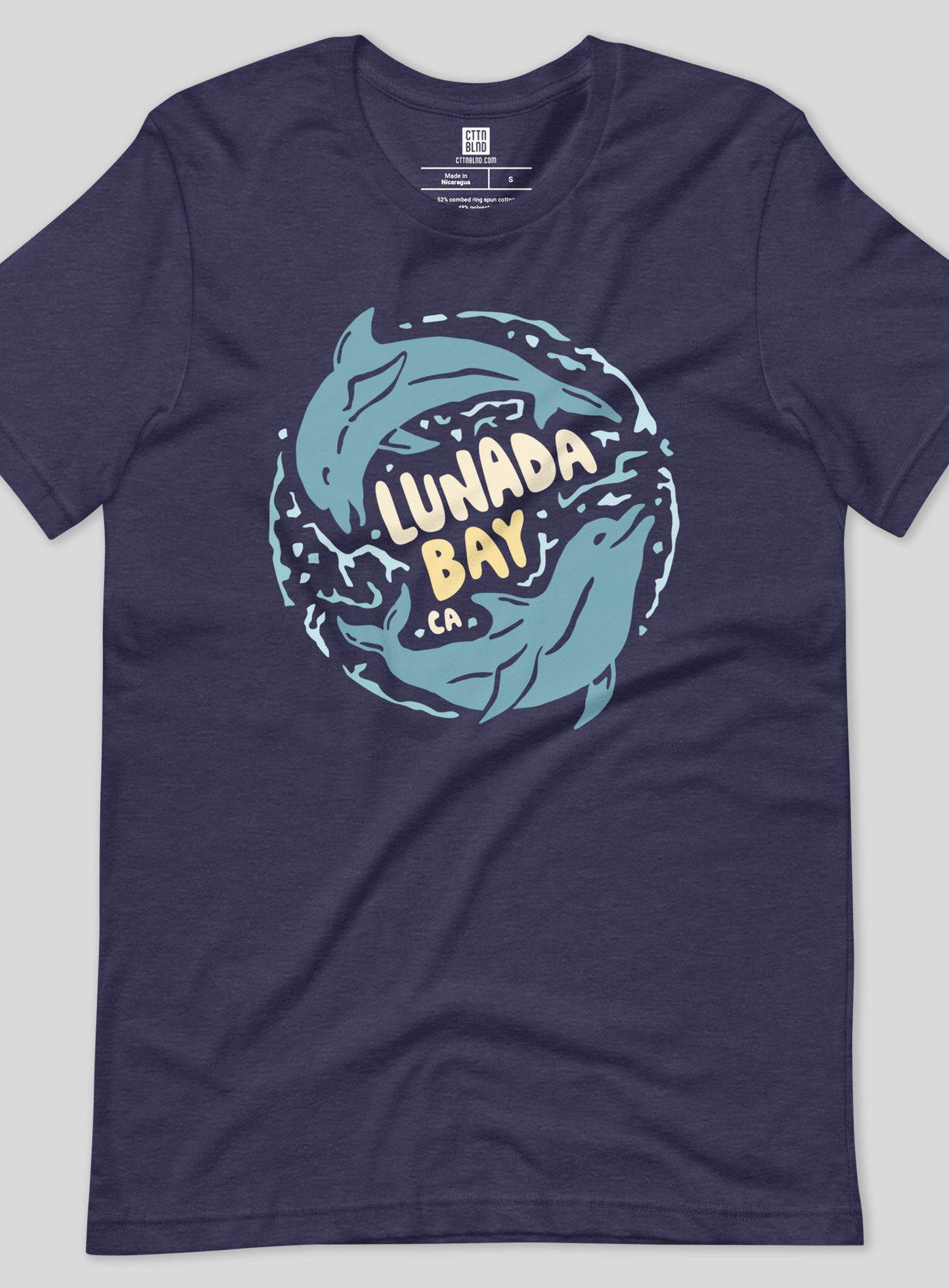 Unisex: Lunada Bay Swirl Tee - Heather Midnight Navy