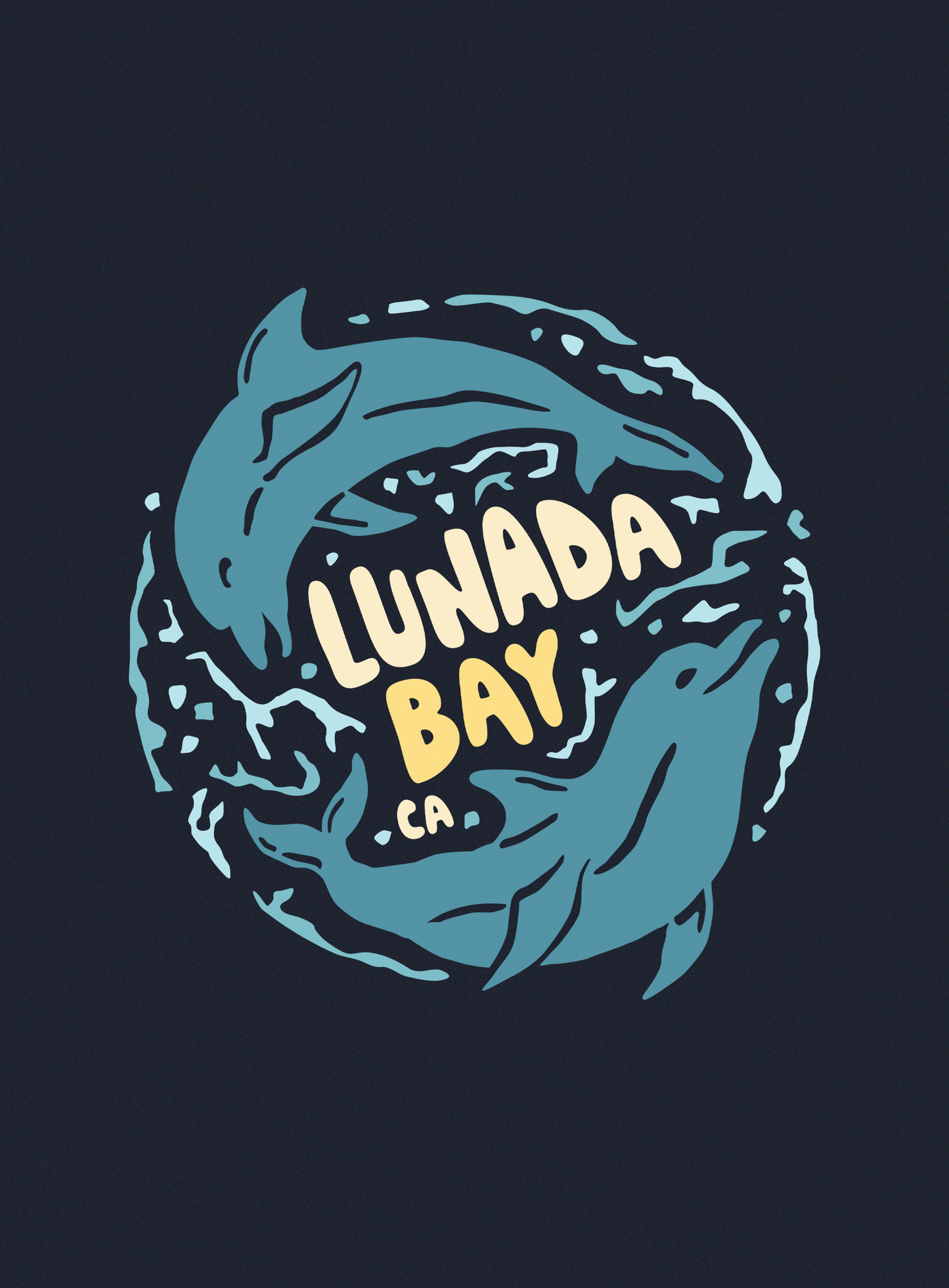 Unisex: Lunada Bay Swirl Pullover Hoodie - Navy