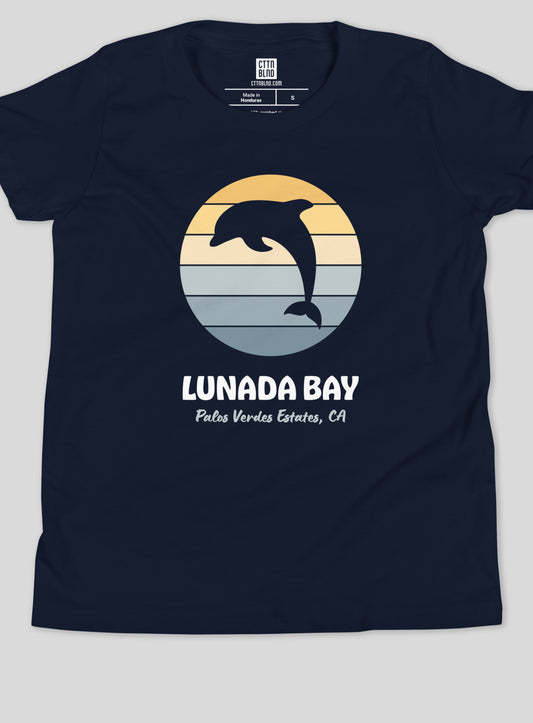 Youth: Lunada Bay Sunset Tee - Navy