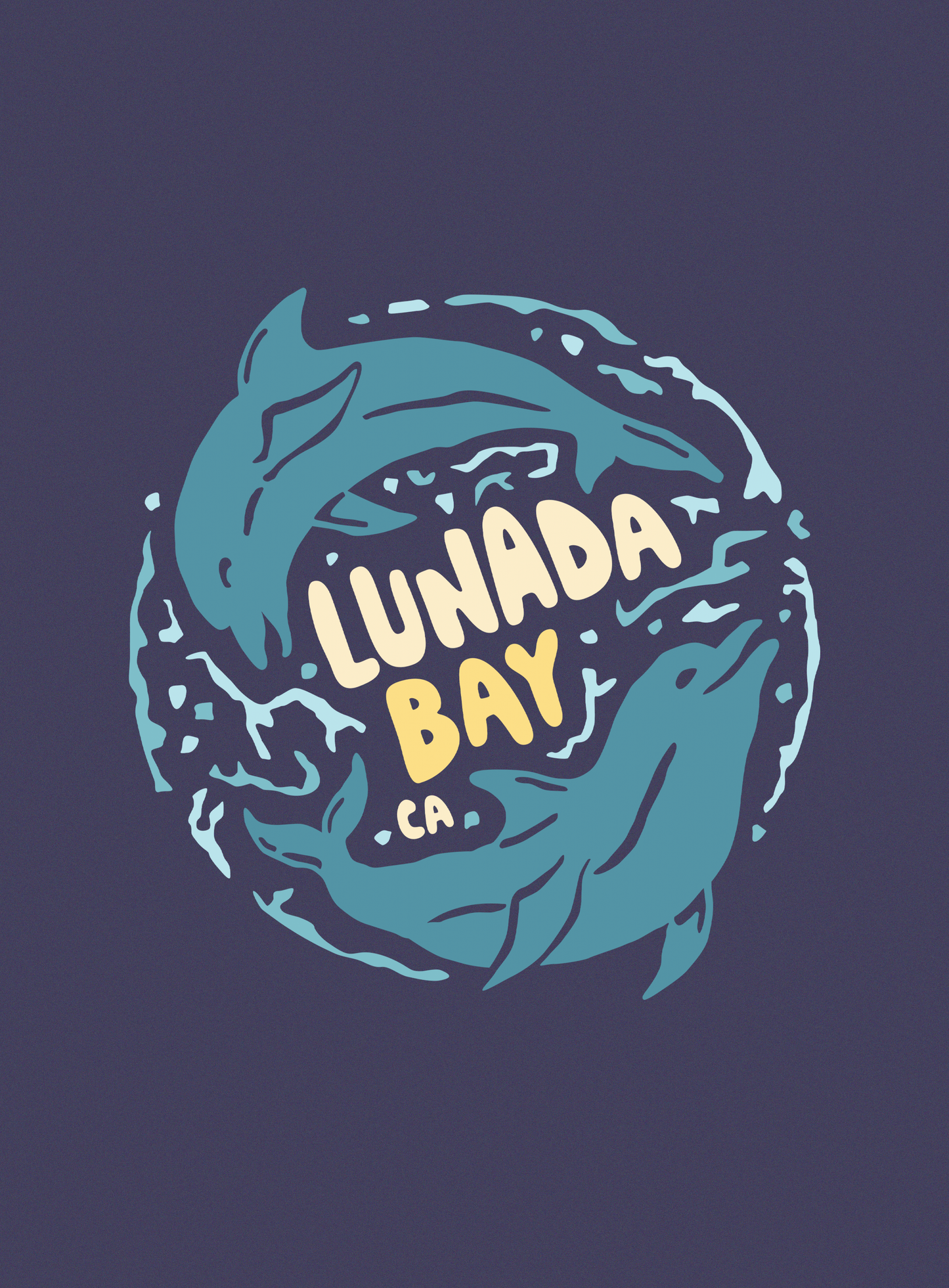 Unisex: Lunada Bay Swirl Tee - Heather Midnight Navy