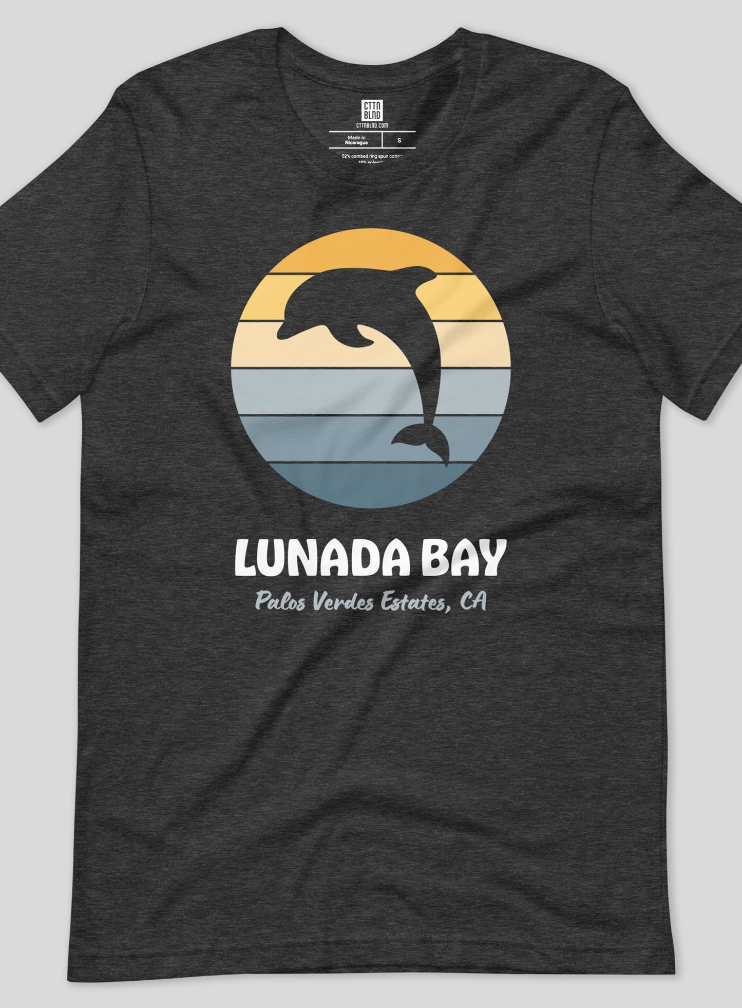 Unisex: Lunada Bay Sunset Tee - Dark Grey Heather