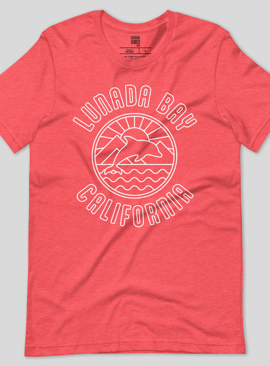 Unisex: Lunada Bay California Tee - Heather Red