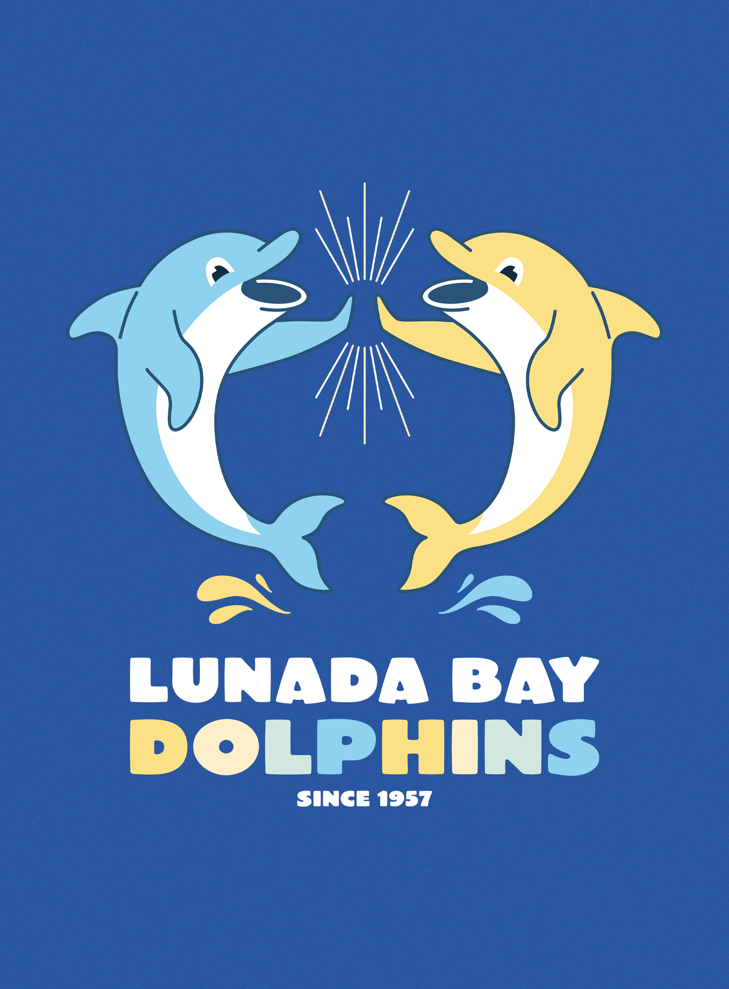 Youth: Lunada Bay Dolphins High-Five Pullover Hoodie - Royal