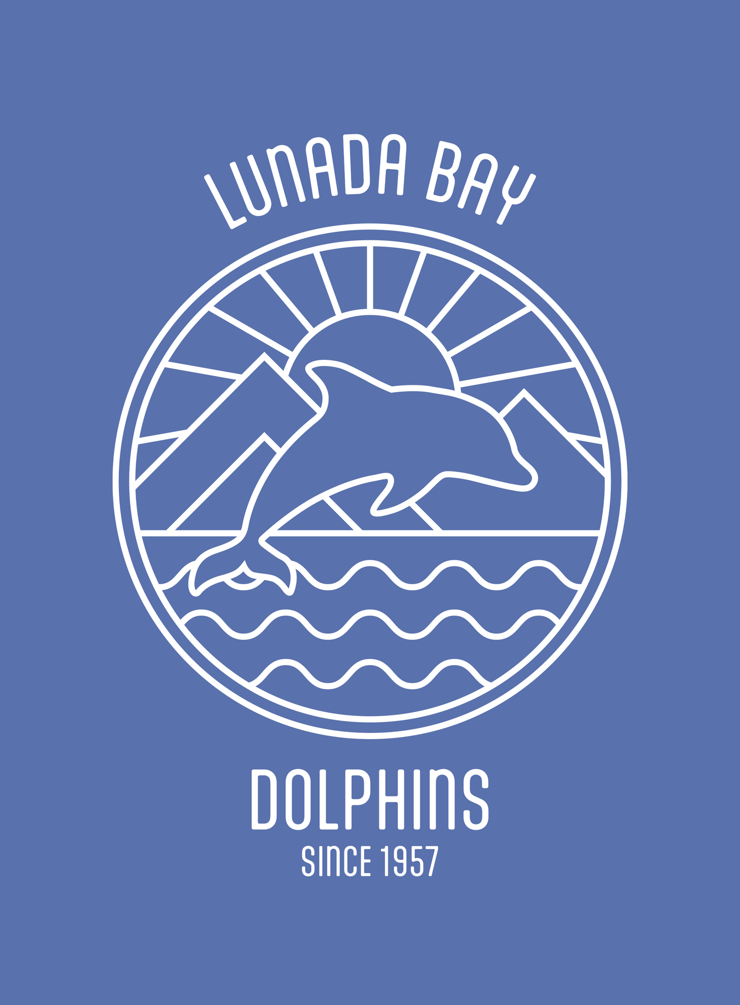 Unisex: Lunada Bay Sunrise Tee - Heather True Royal