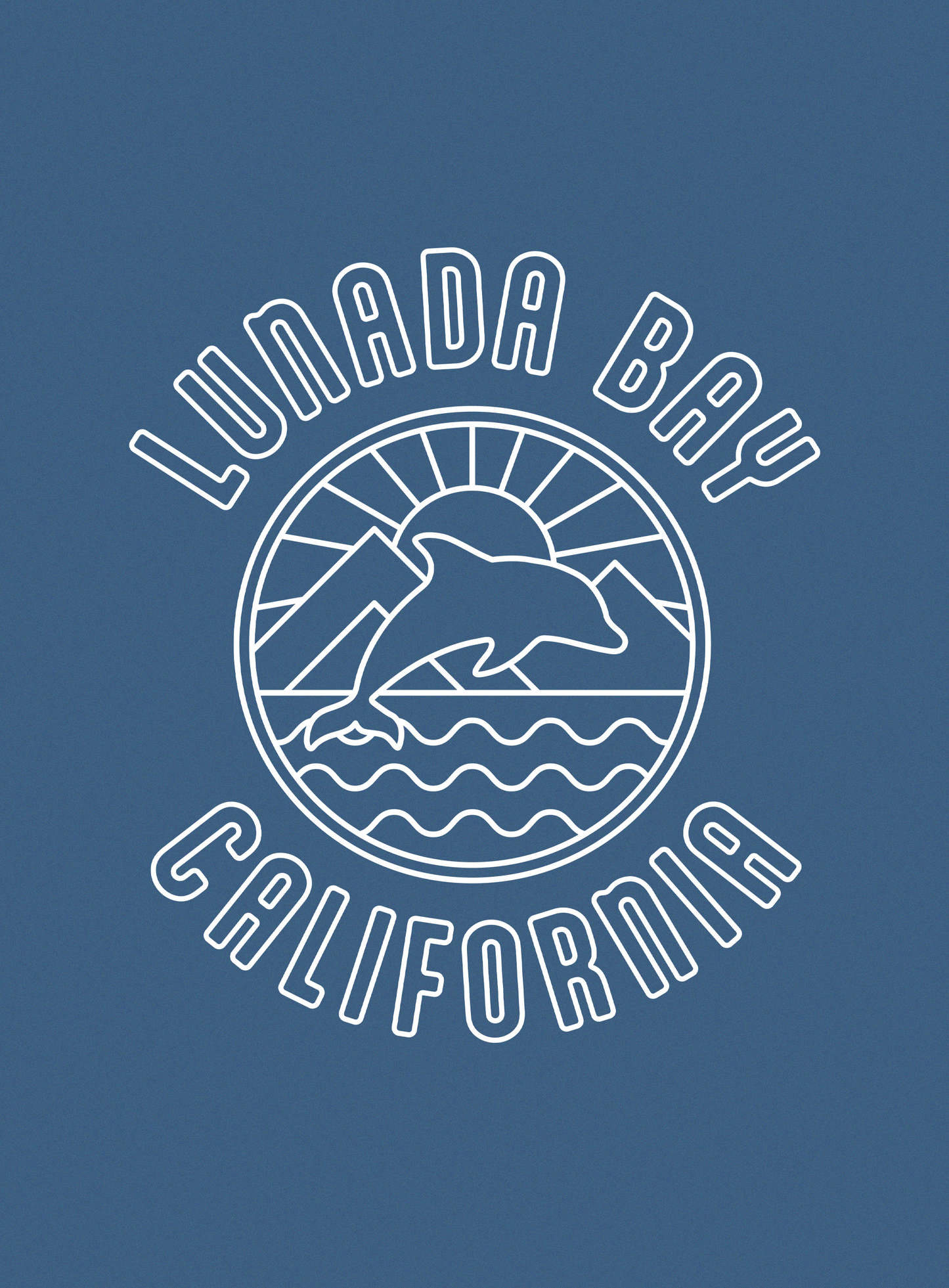 Unisex: Lunada Bay California Pullover Hoodie - Indigo Blue