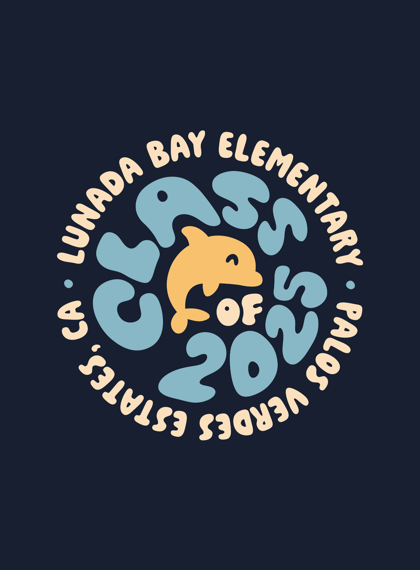 Youth: Lunada Bay Class of 2025 Circle Tee - Navy