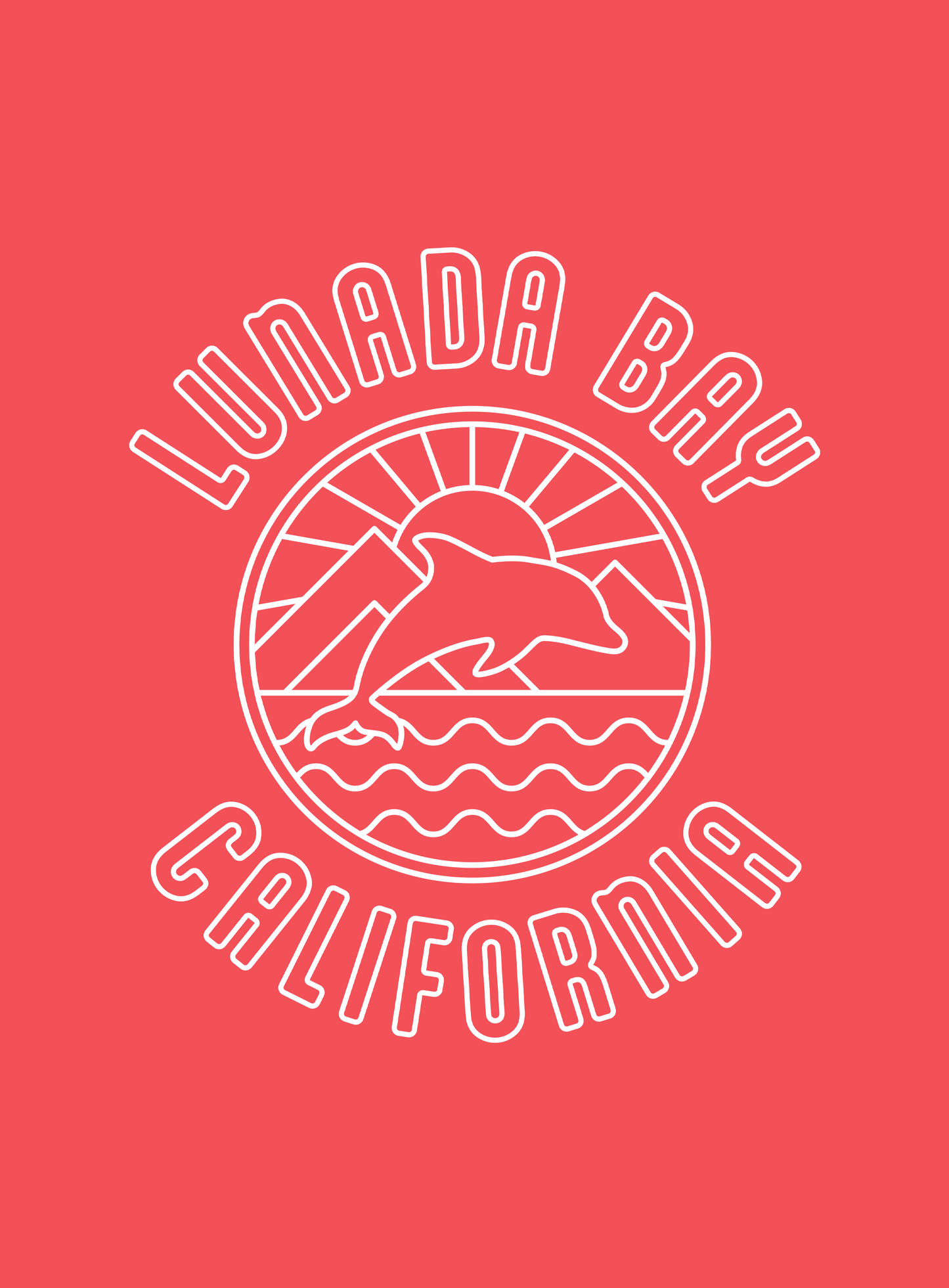 Unisex: Lunada Bay California Tee - Heather Red