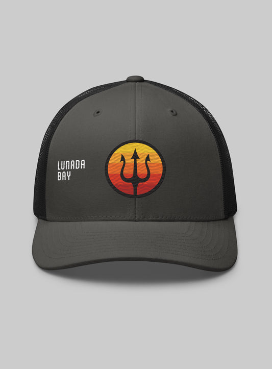 Lunada Bay Trident Trucker Hat - Charcoal/Black