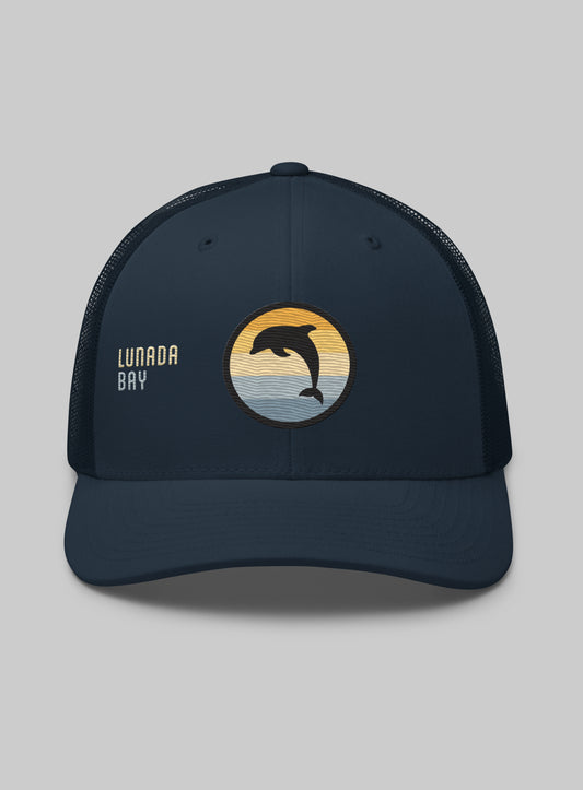 Lunada Bay Sunset Trucker Hat - Navy/Navy