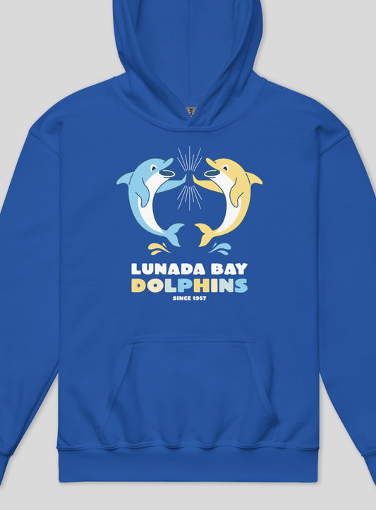 Youth: Lunada Bay Dolphins High-Five Pullover Hoodie - Royal