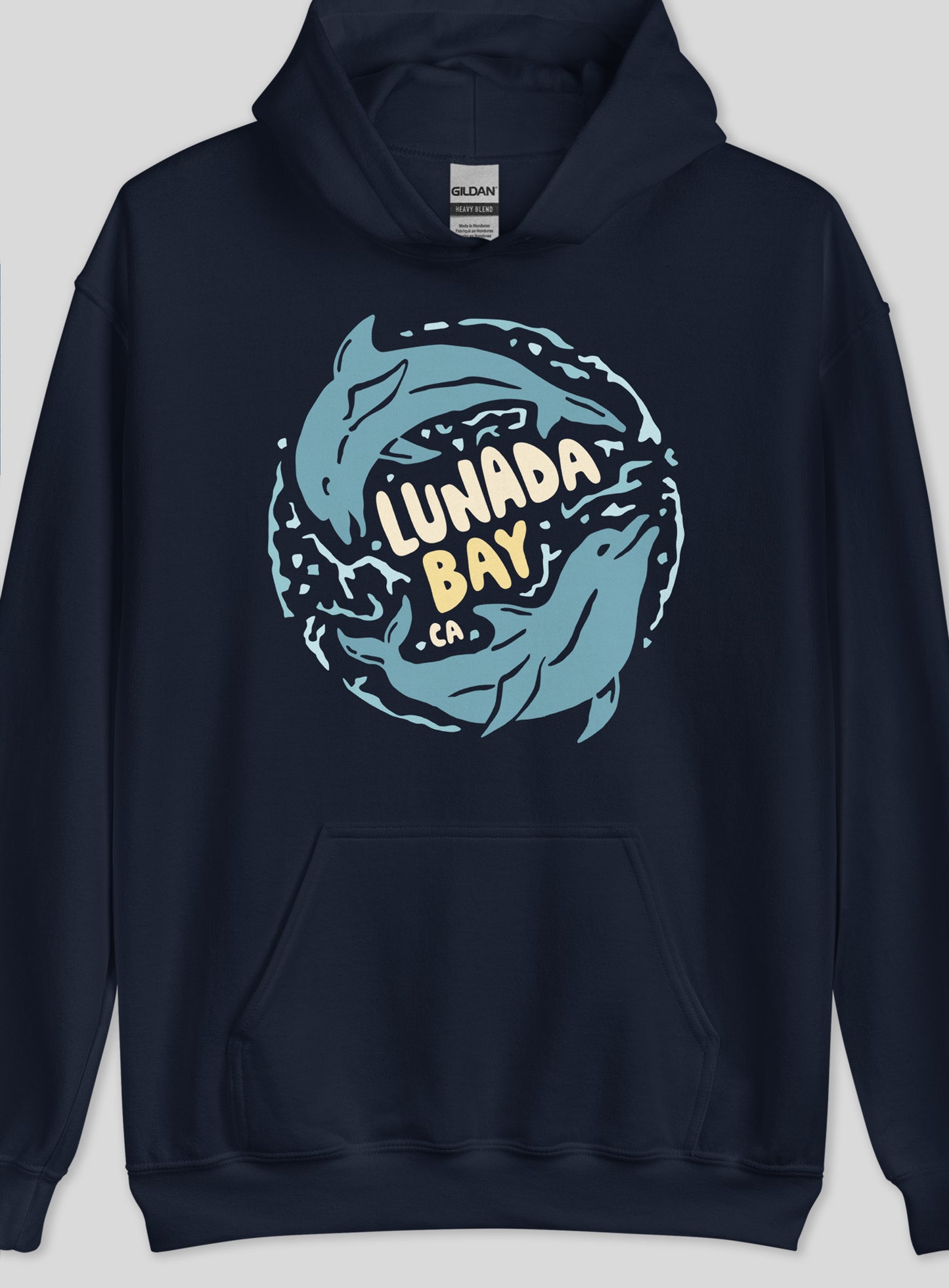 Unisex: Lunada Bay Swirl Pullover Hoodie - Navy