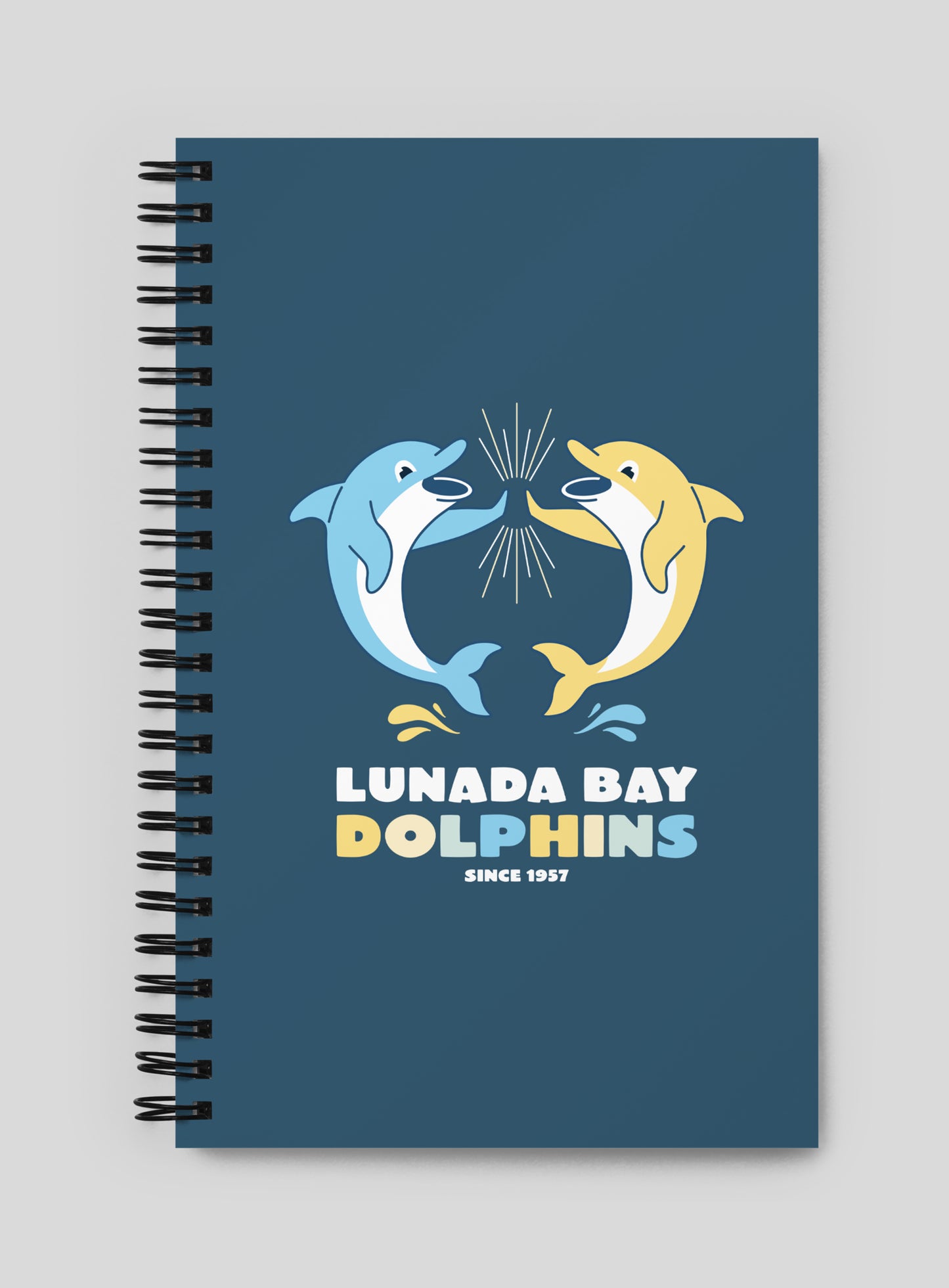 Lunada Bay Dolphins High-Five Spiral Notebook - 140 Dotted Pages