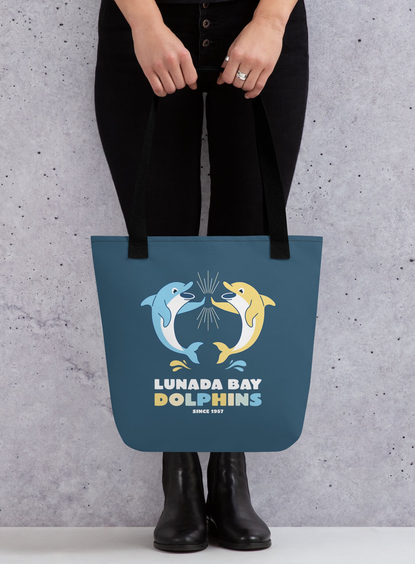 Lunada Bay Dolphins High-Five Tote Bag