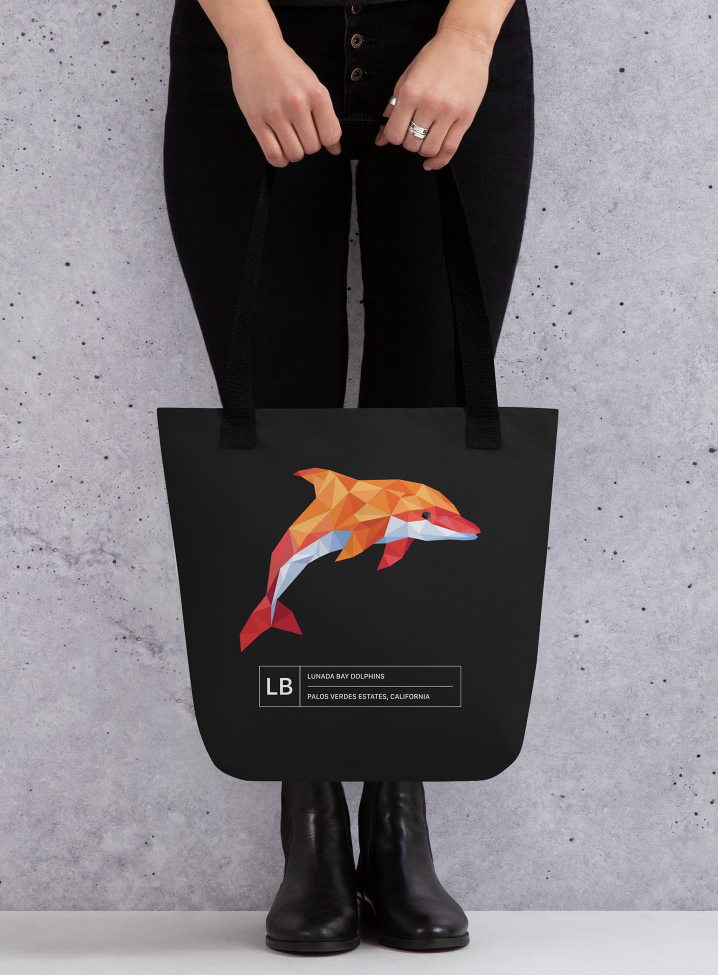 Lunada Bay Paper Dolphin Tote Bag