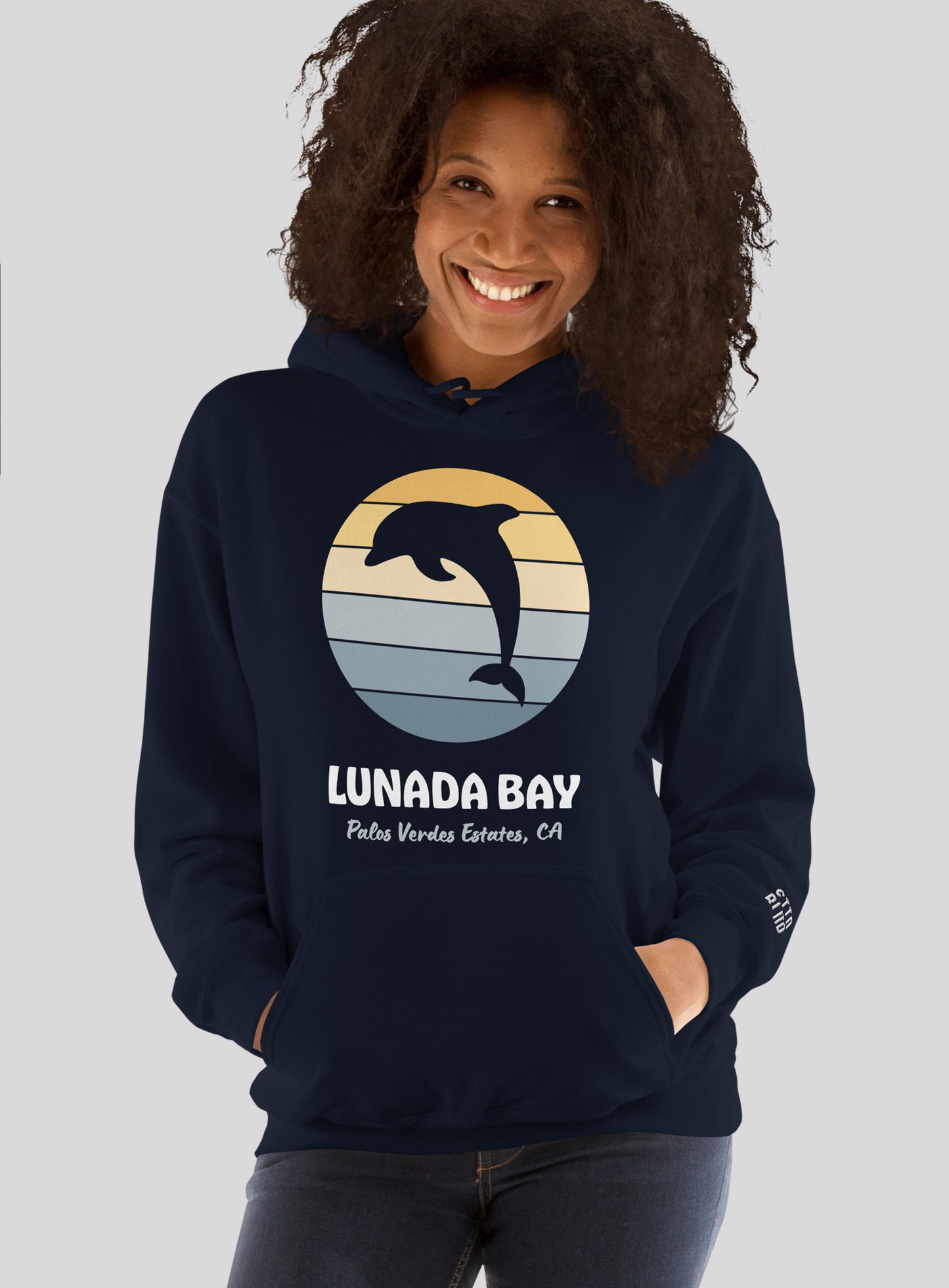 Unisex: Lunada Bay Sunset Pullover Hoodie - Navy