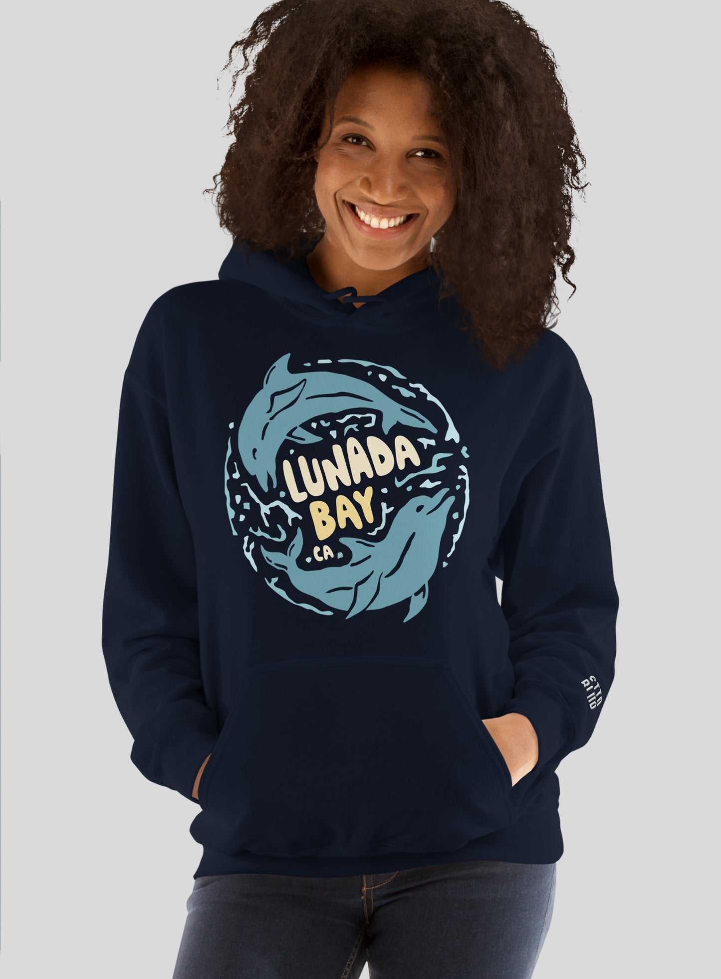 Unisex: Lunada Bay Swirl Pullover Hoodie - Navy