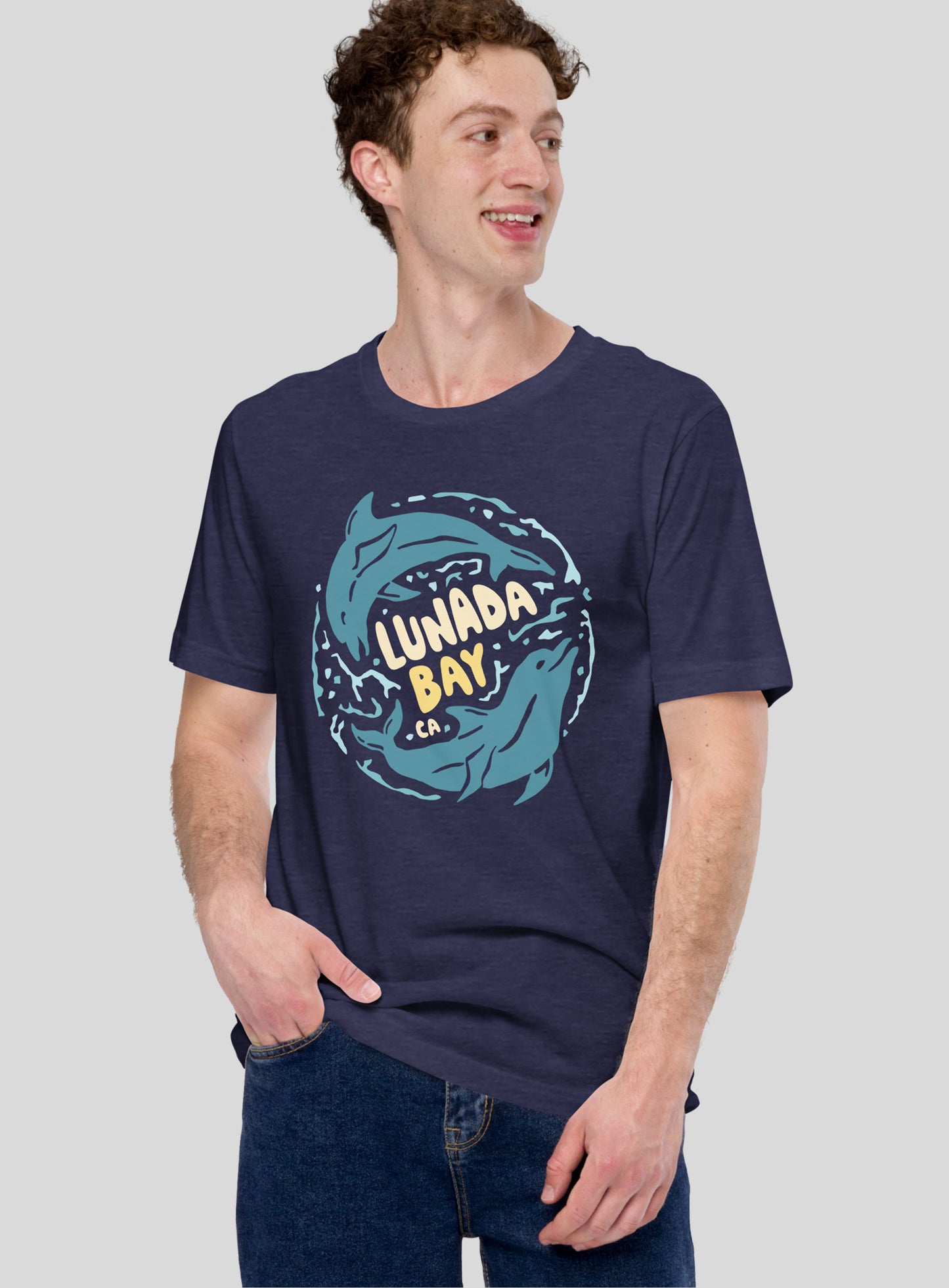 Unisex: Lunada Bay Swirl Tee - Heather Midnight Navy