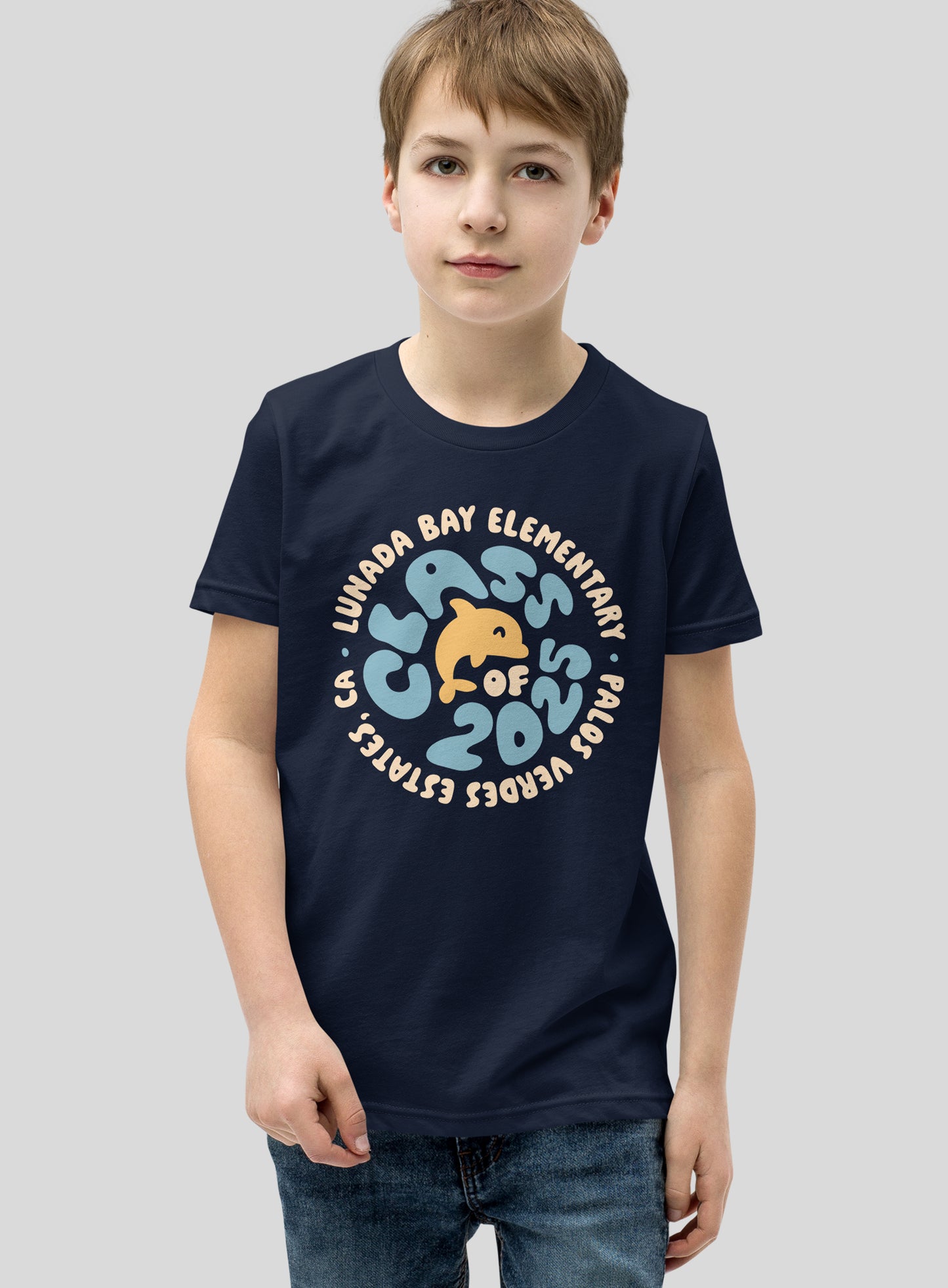 Youth: Lunada Bay Class of 2025 Circle Tee - Navy