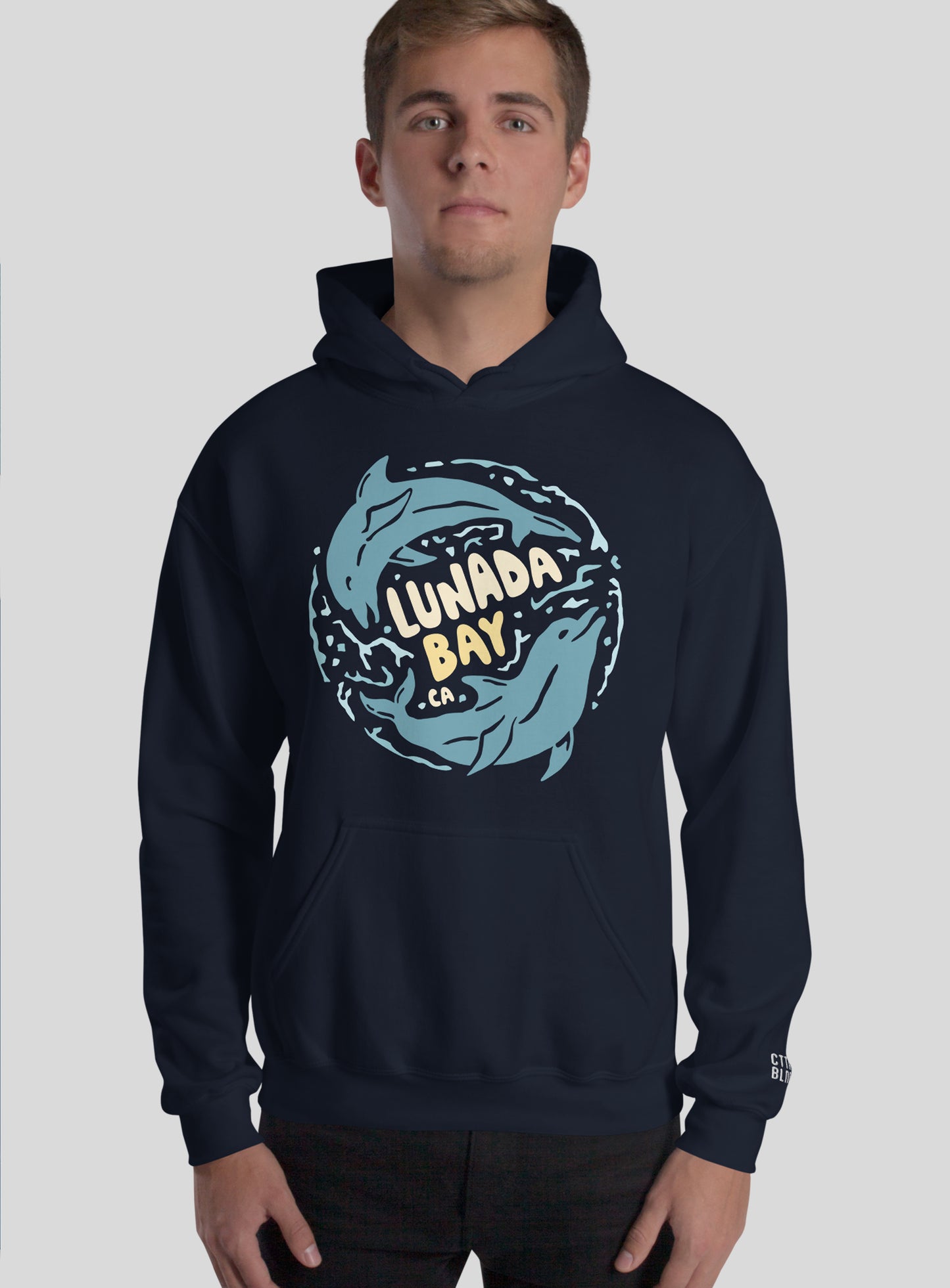 Unisex: Lunada Bay Swirl Pullover Hoodie - Navy