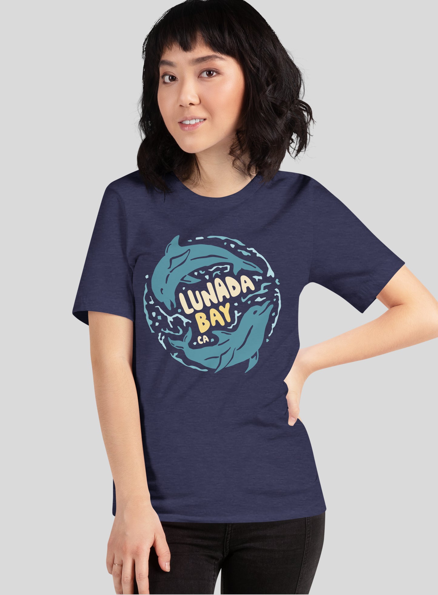 Unisex: Lunada Bay Swirl Tee - Heather Midnight Navy