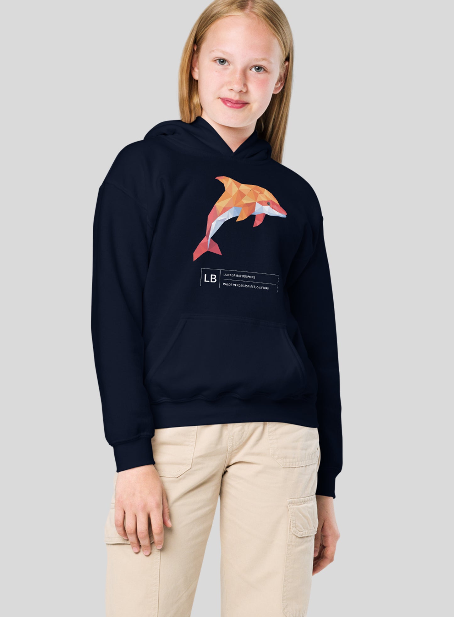 Youth: Lunada Bay Paper Dolphin Pullover Hoodie - Navy