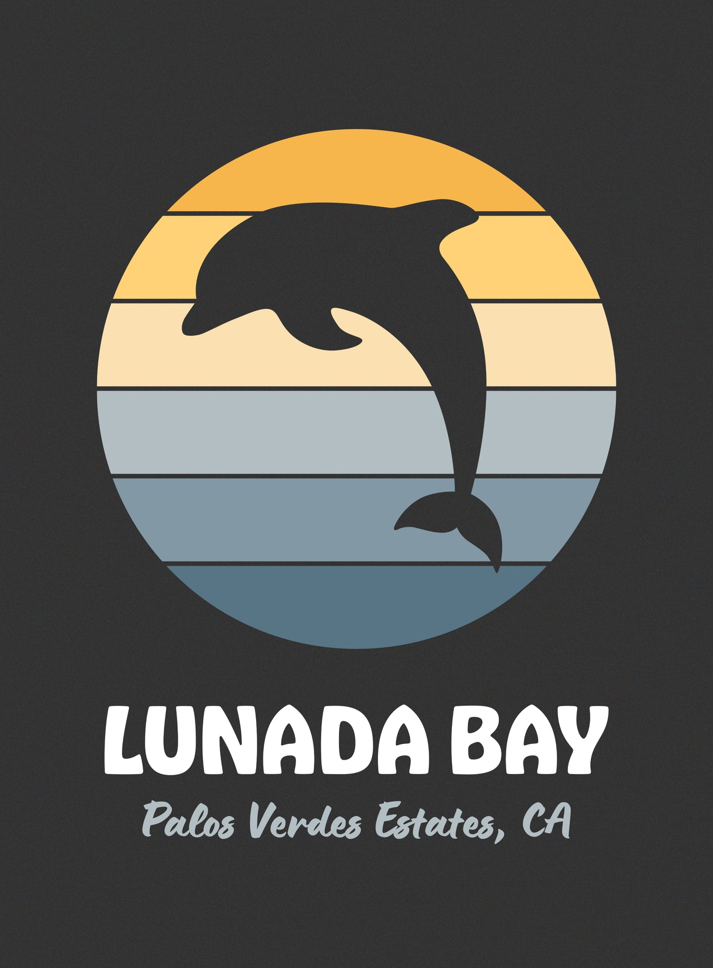 V-Neck: Lunada Bay Sunset - Dark Grey Heather