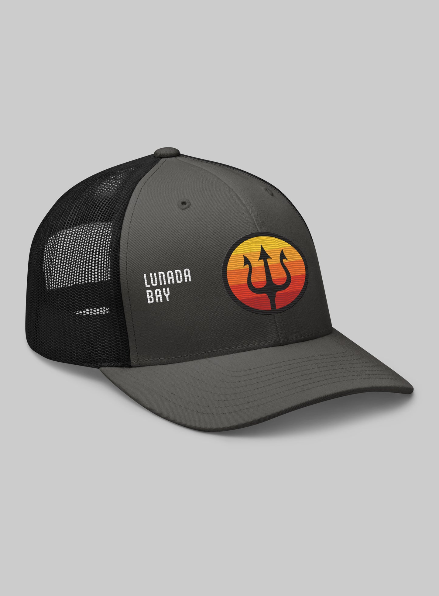 Lunada Bay Trident Trucker Hat - Charcoal/Black