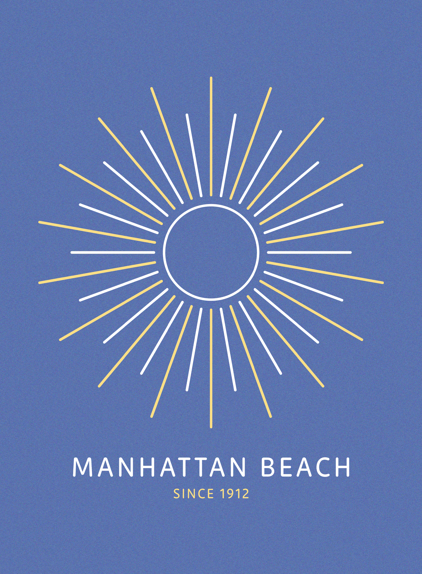 Unisex: Manhattan Beach Sunburst - Heather True Royal