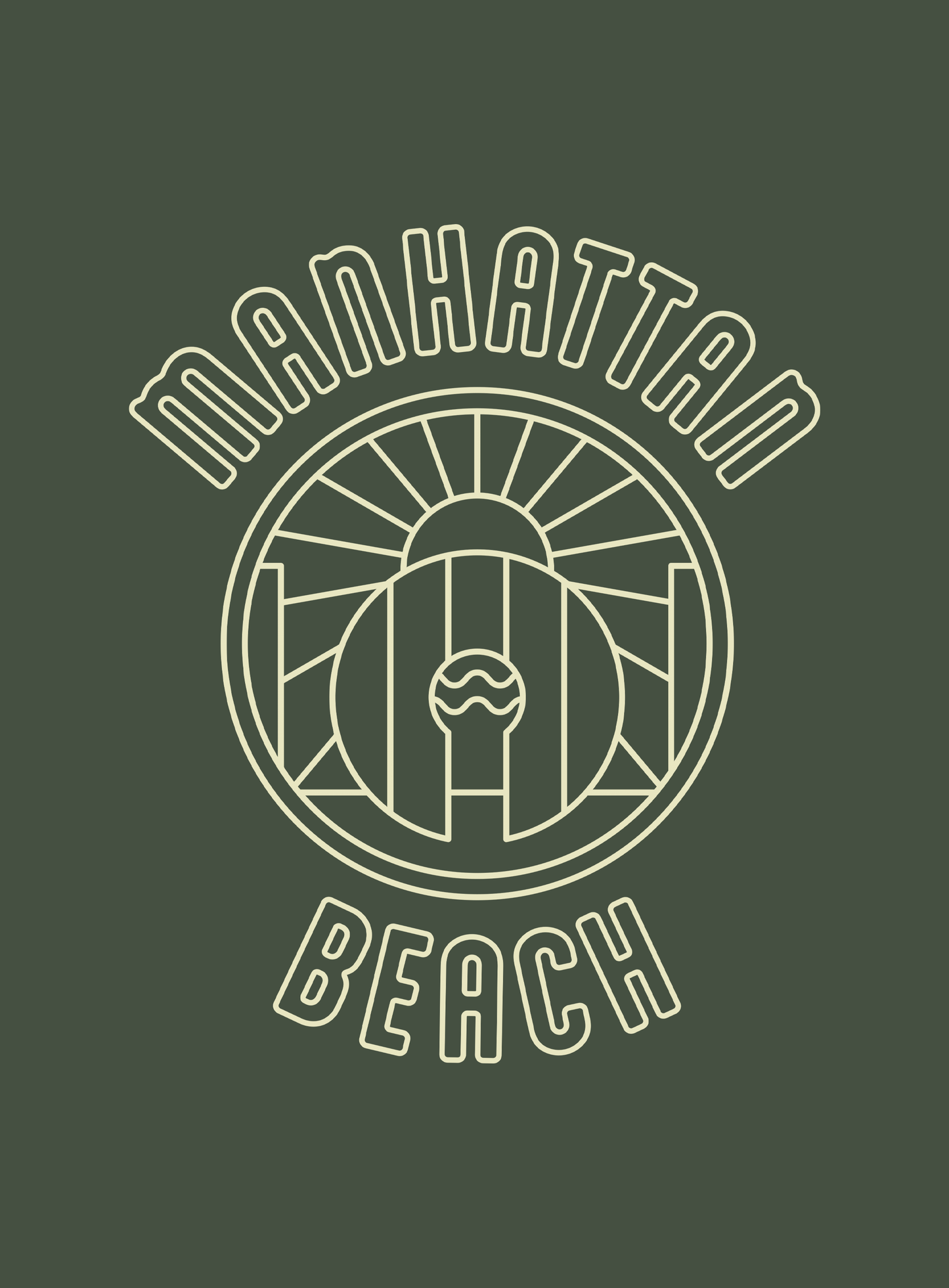 Unisex: Manhattan Beach Light Gate Tee - Heather Forest