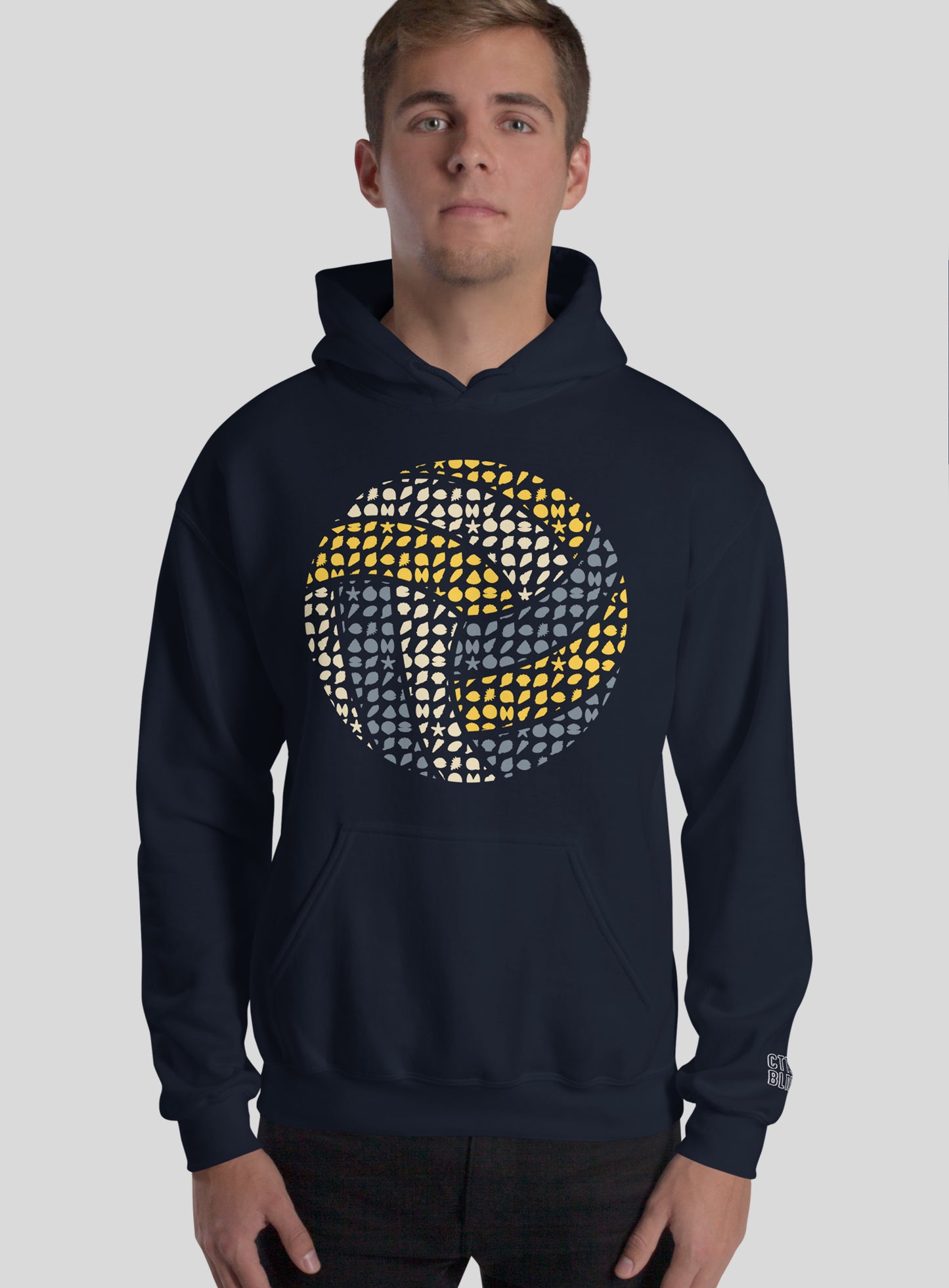 Unisex: Beach Volleyball Pullover Hoodie - Navy