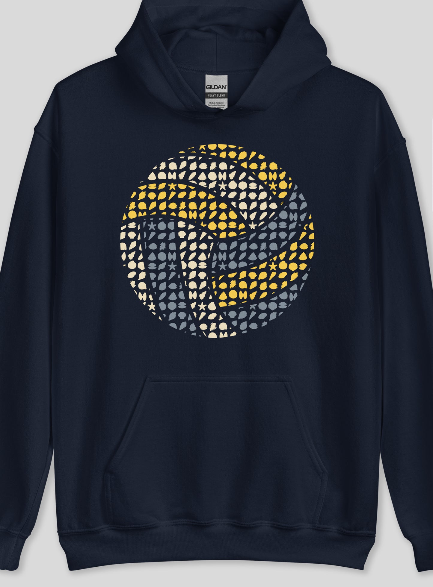 Unisex: Beach Volleyball Pullover Hoodie - Navy