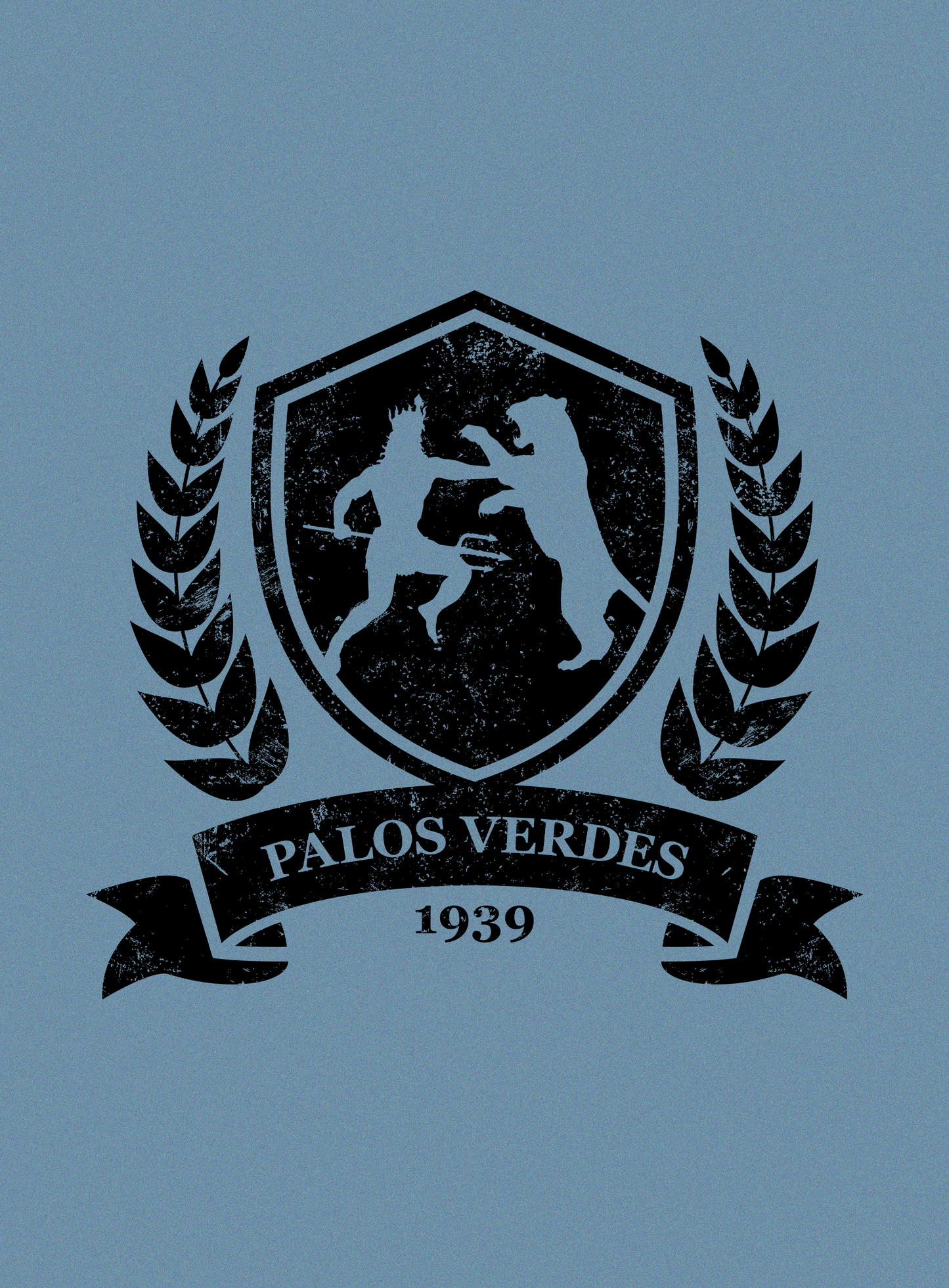 Unisex: Palos Verdes City Crest - Steel Blue