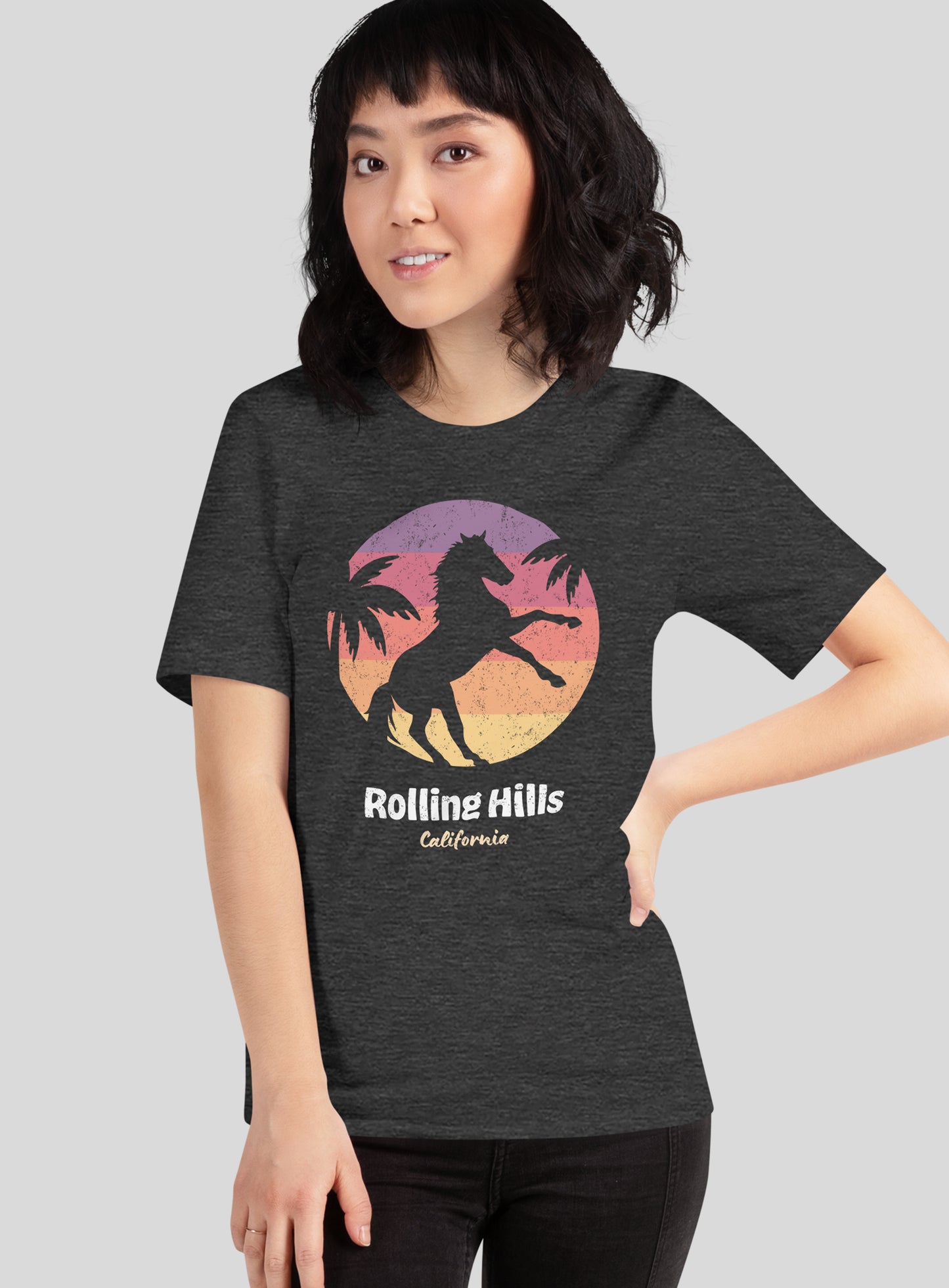 Unisex: Rolling Hills Sunset - Dark Grey Heather