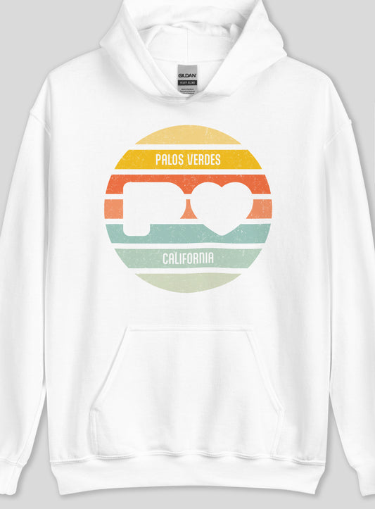 Unisex: PV Sunset Pullover Hoodie - White