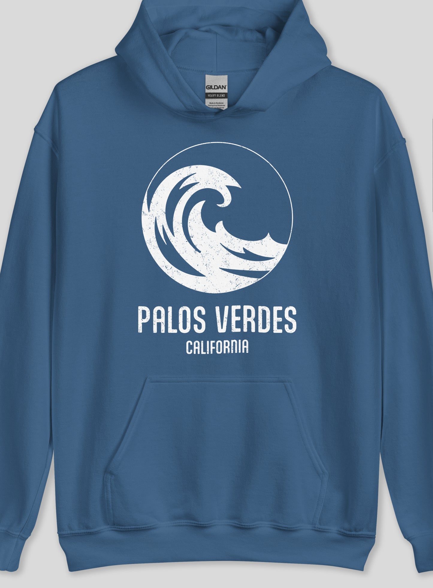 Unisex: PV Wave Pullover Hoodie - Indigo Blue