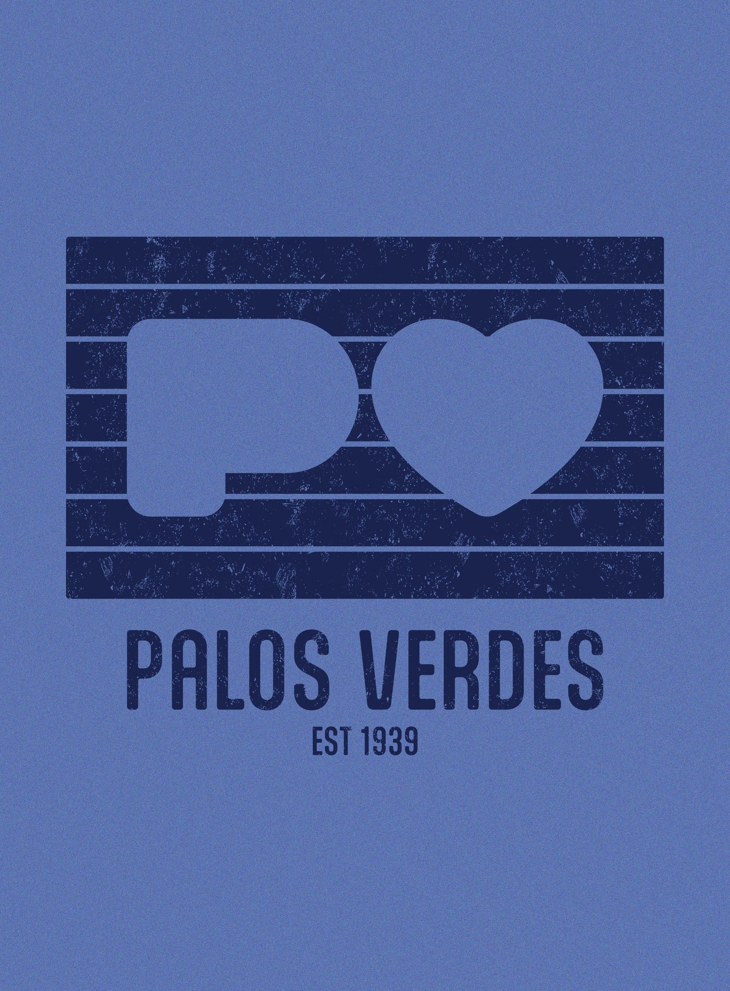 Unisex: Palos Verdes Logo Tee - Heather True Royal