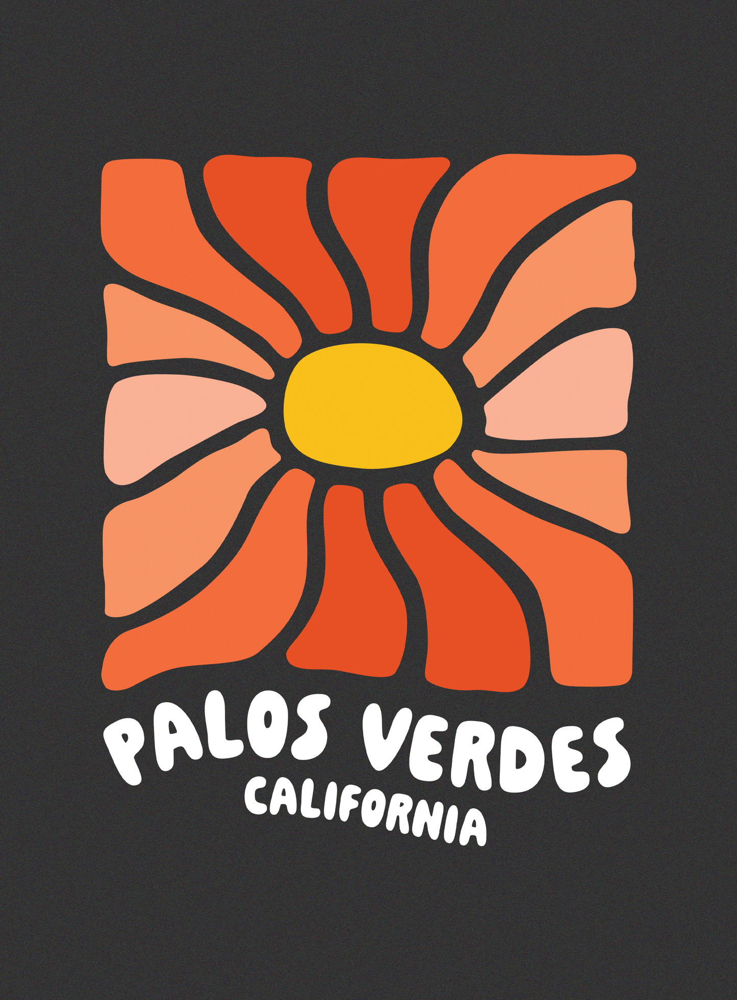 Unisex: Palos Verdes Wavy Sun - Dark Grey Heather