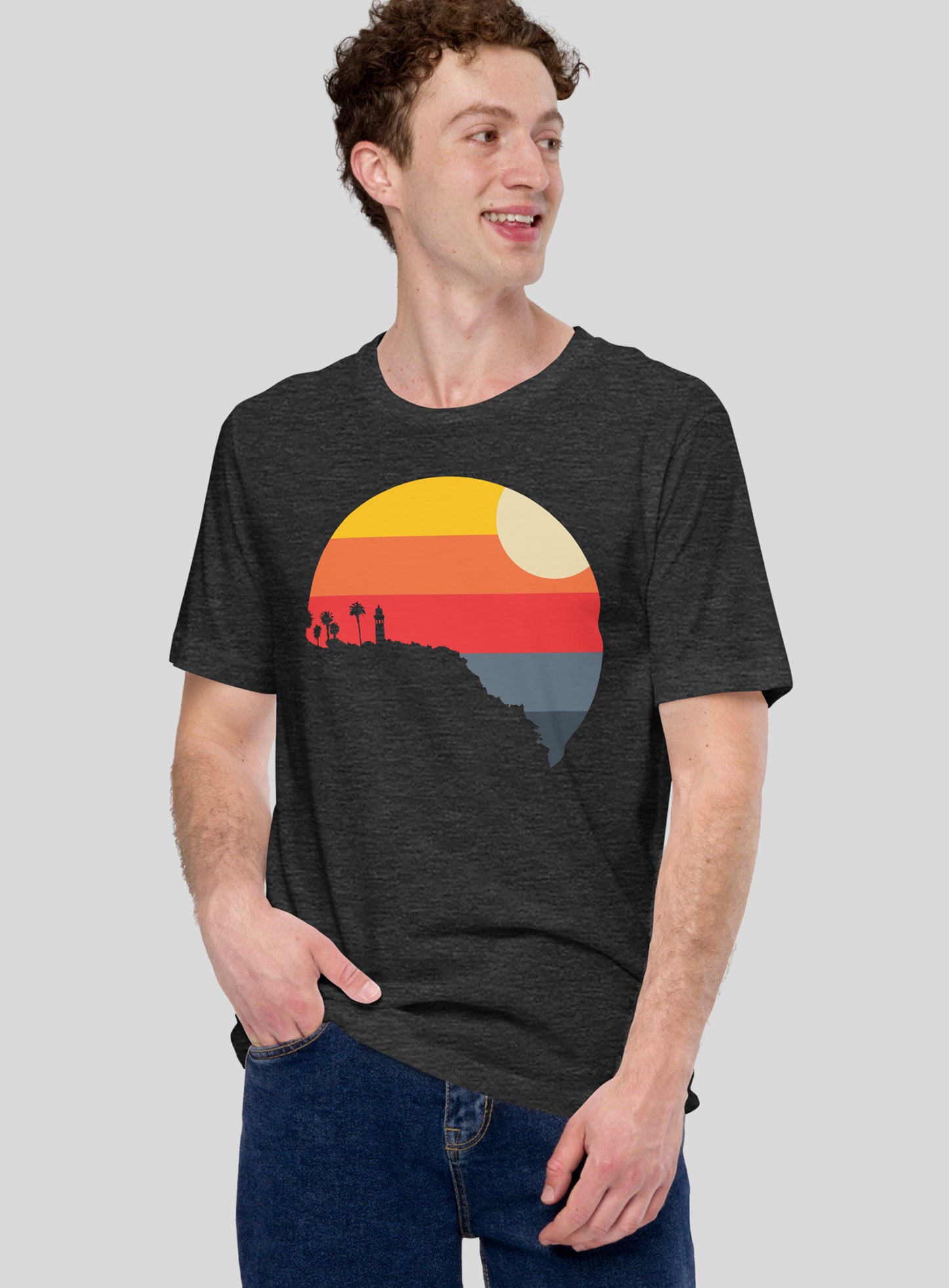 Unisex: Point Vicente Sunset - Dark Grey Heather