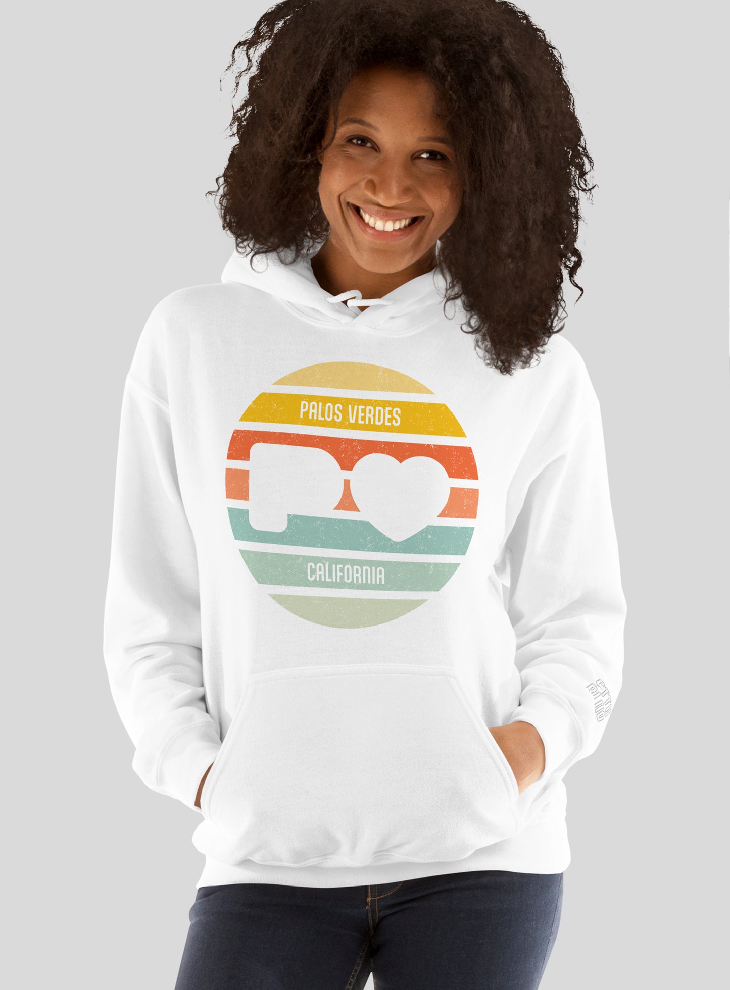 Unisex: PV Sunset Pullover Hoodie - White