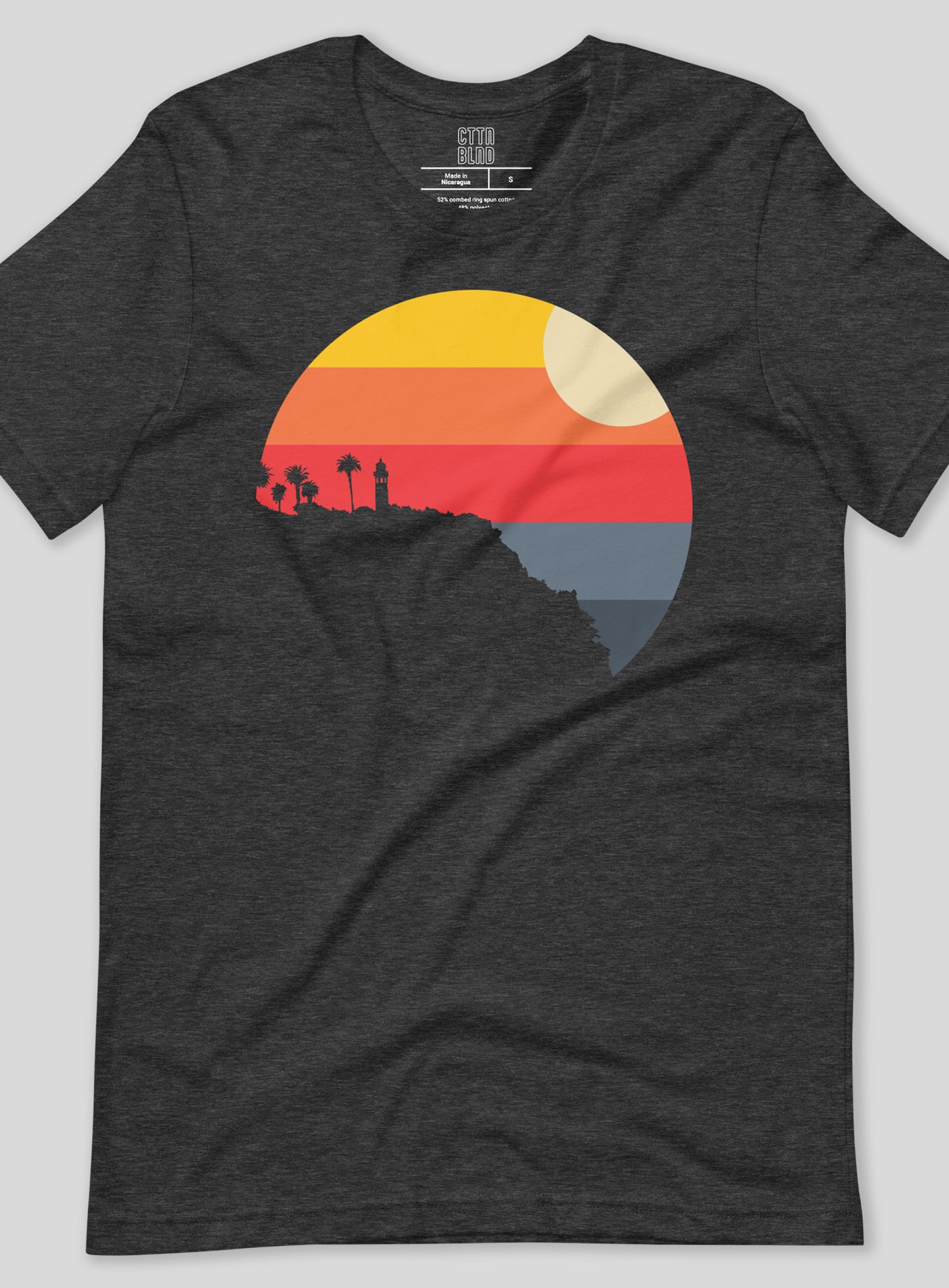 Unisex: Point Vicente Sunset - Dark Grey Heather